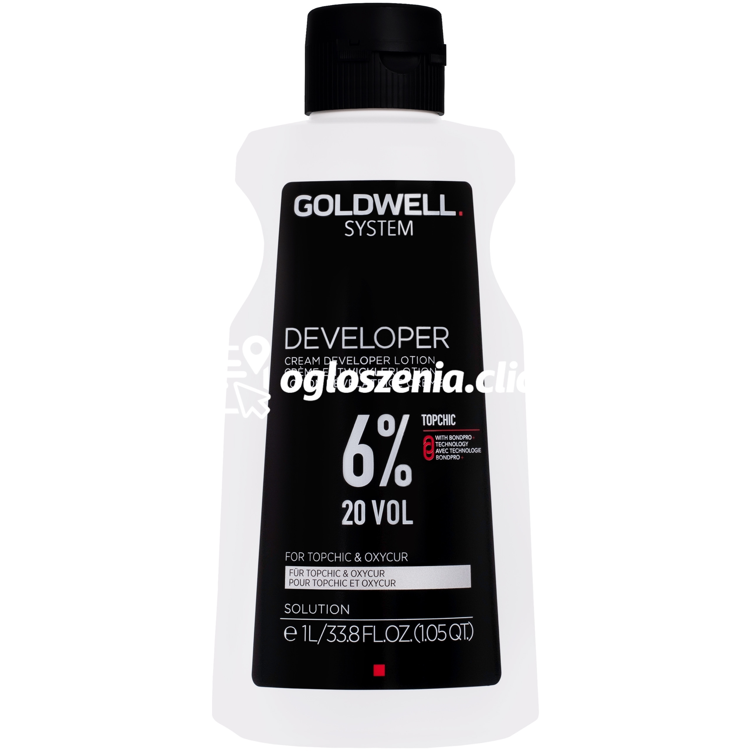 Zdjęcie produktu Goldwell System Developer - aktywator do farb Topchic i rozjasniaczy Oxycur Platin 1000ml 20 VOL | 6%