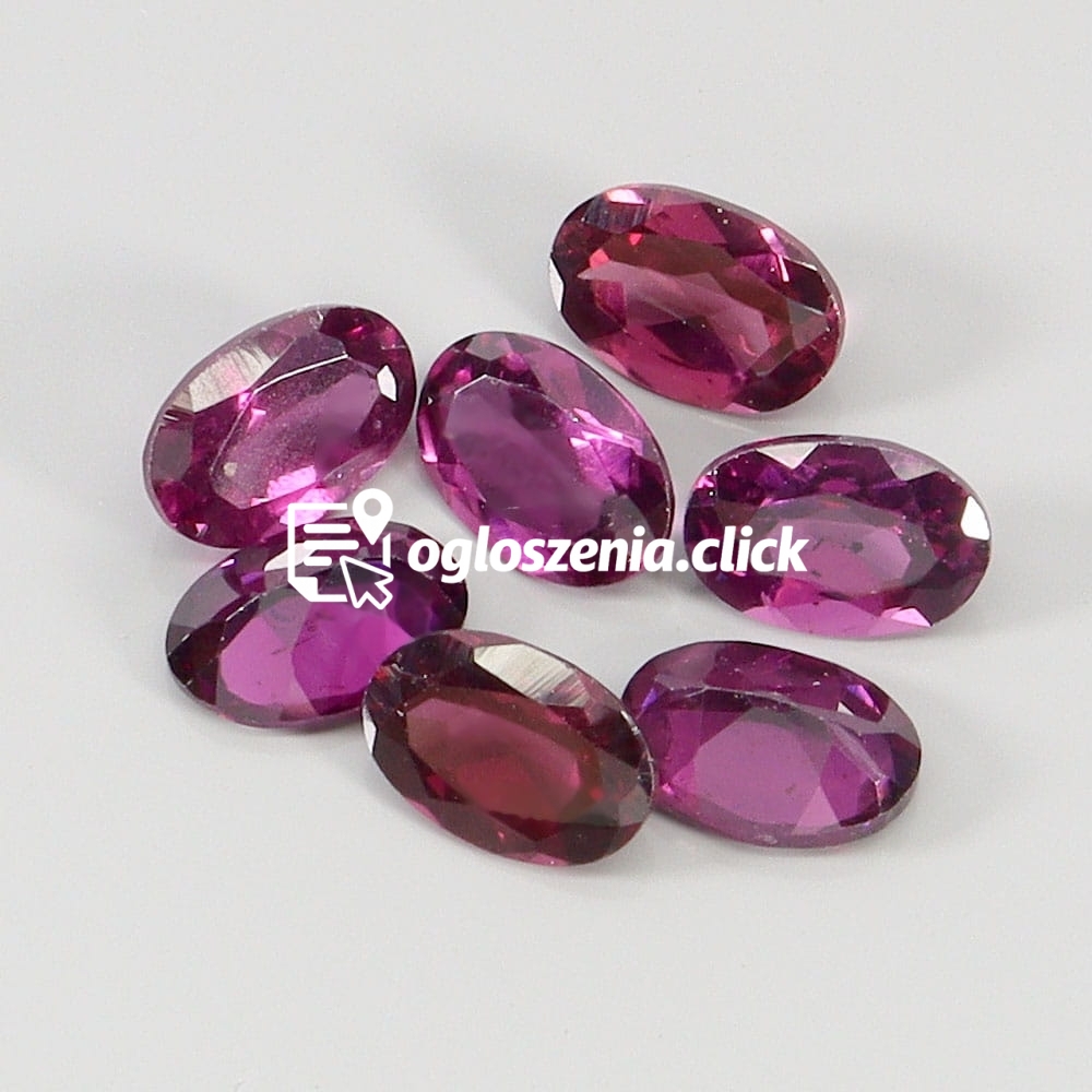 Zdjęcie produktu Granaty rodolity kamienie naturalne 4.36ct 7 sztuk IF VVS