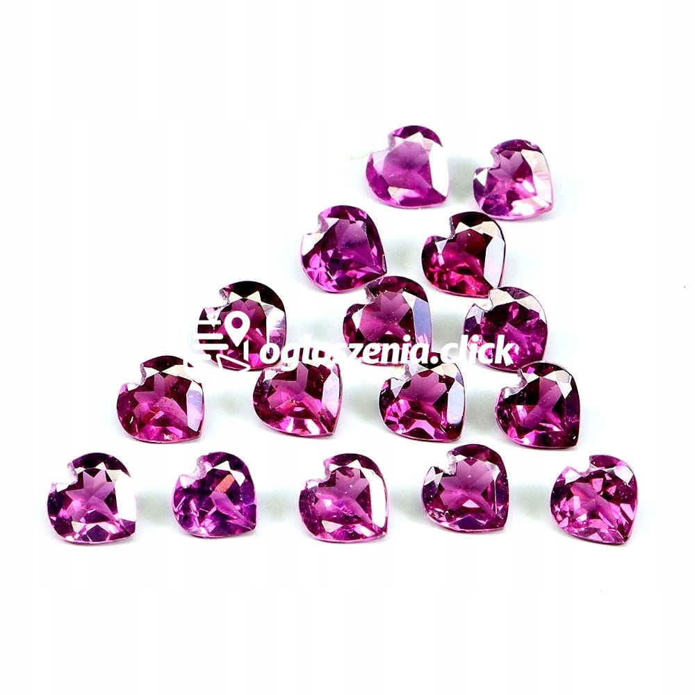 Zdjęcie produktu Granaty rodolity kamienie naturalne 15 sztuk szlif serce 3.90ct