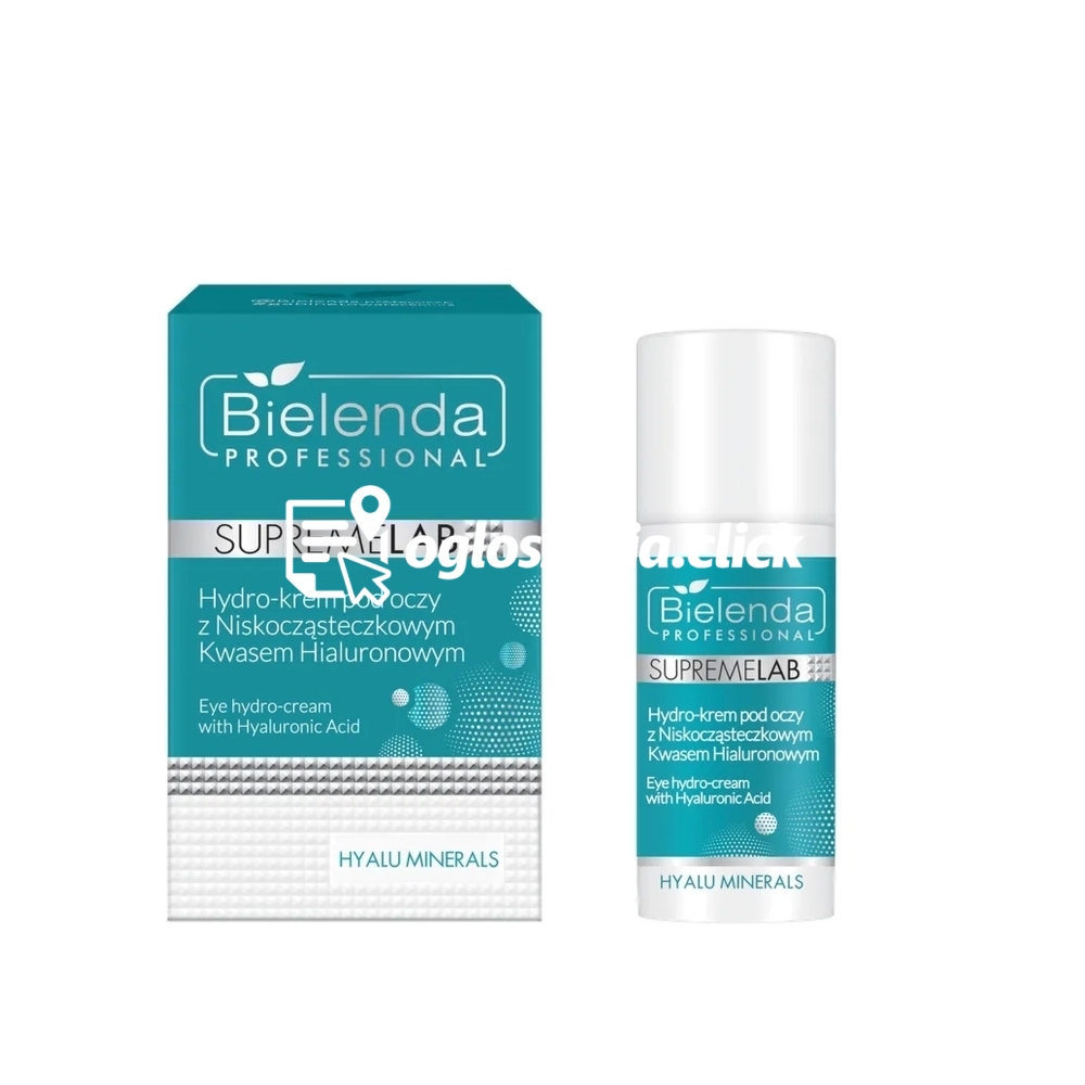 Zdjęcie produktu Hydro-krem pod oczy z Kwasem Hialuronowym - Bielenda Supremelab Hyalu Minerals - 15 ml