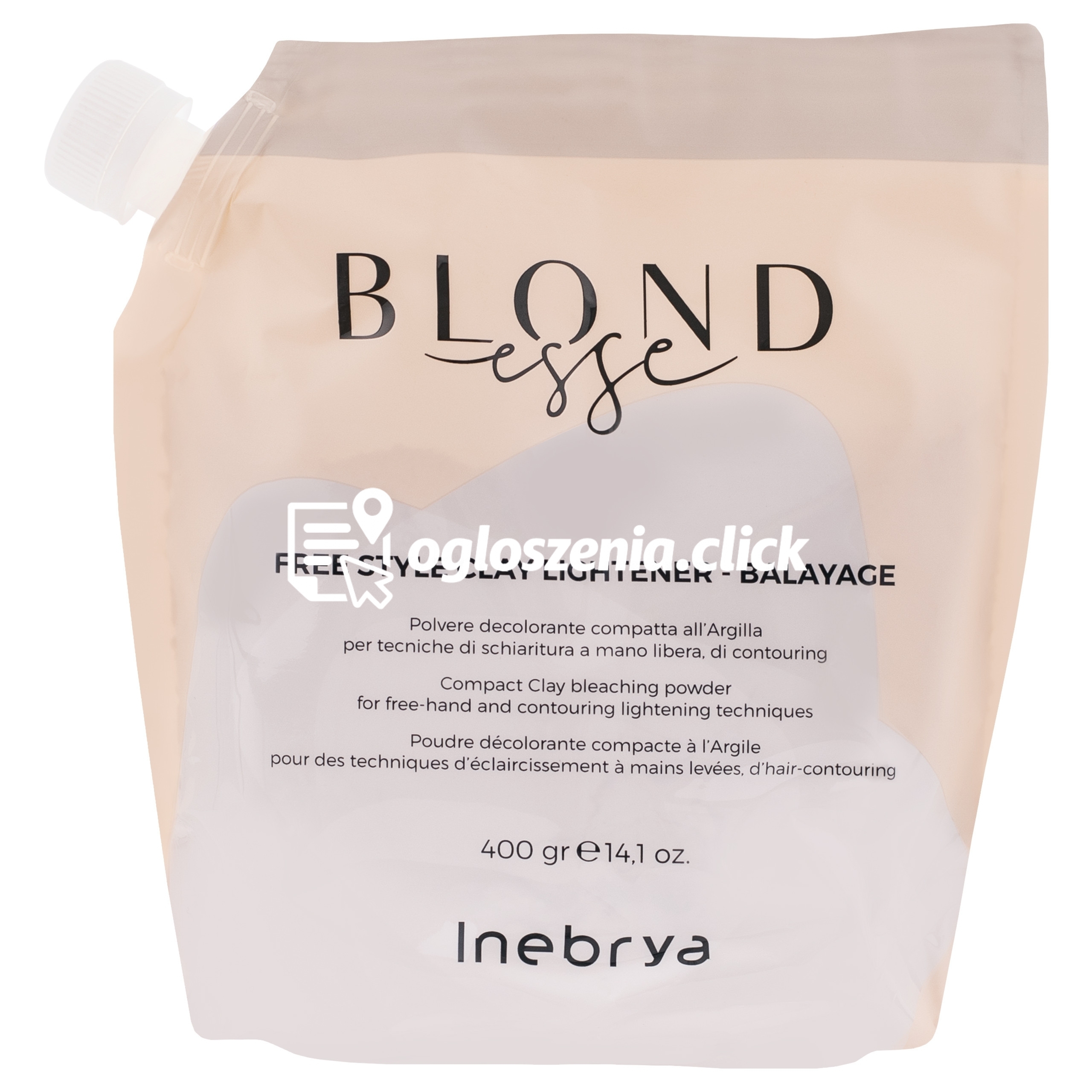 Zdjęcie produktu Inebrya Blondesse Free Style Clay - glinka rozjasniajaca wlosy, zmiana koloru do 5 tonów, 400g