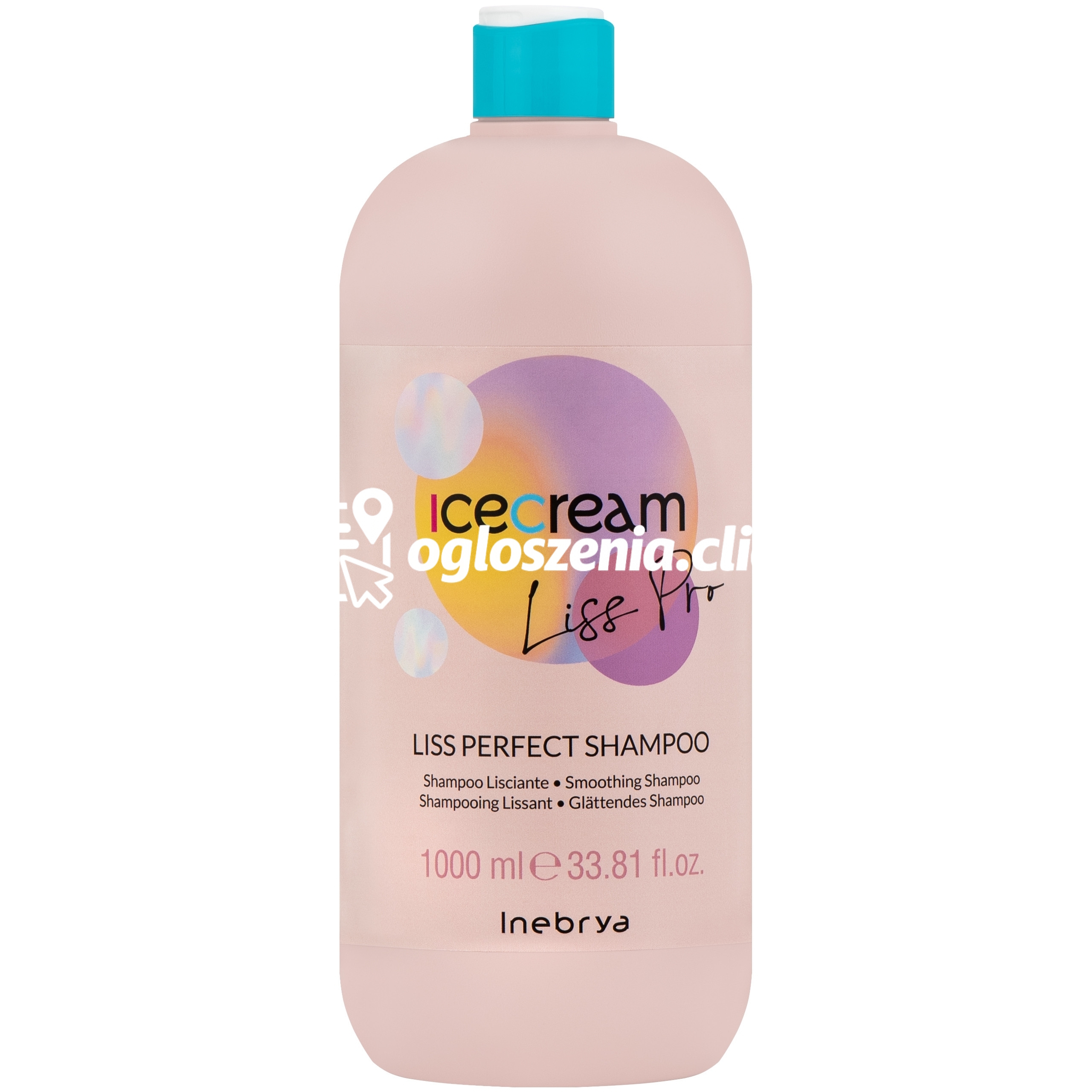Zdjęcie produktu Inebrya Ice Cream Liss Perfect Pro - szampon wygladzajacy, 1000ml