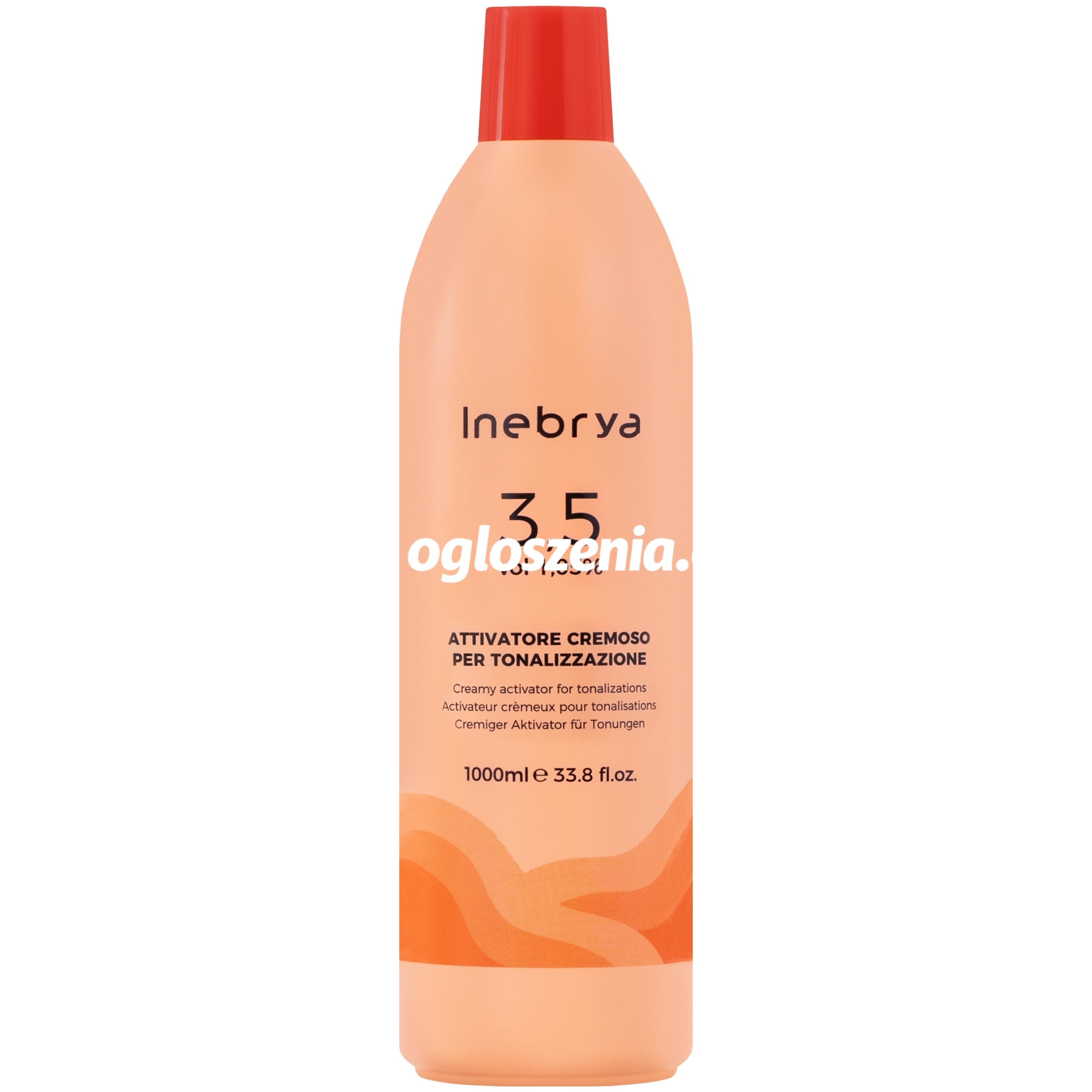 Zdjęcie produktu Inebrya oxydant lub aktywator w kremie, 1,05%, 2,1%, 3%, 6%, 9% lub 12%, 1000ml 1,05% - 3,5 vol Cremy