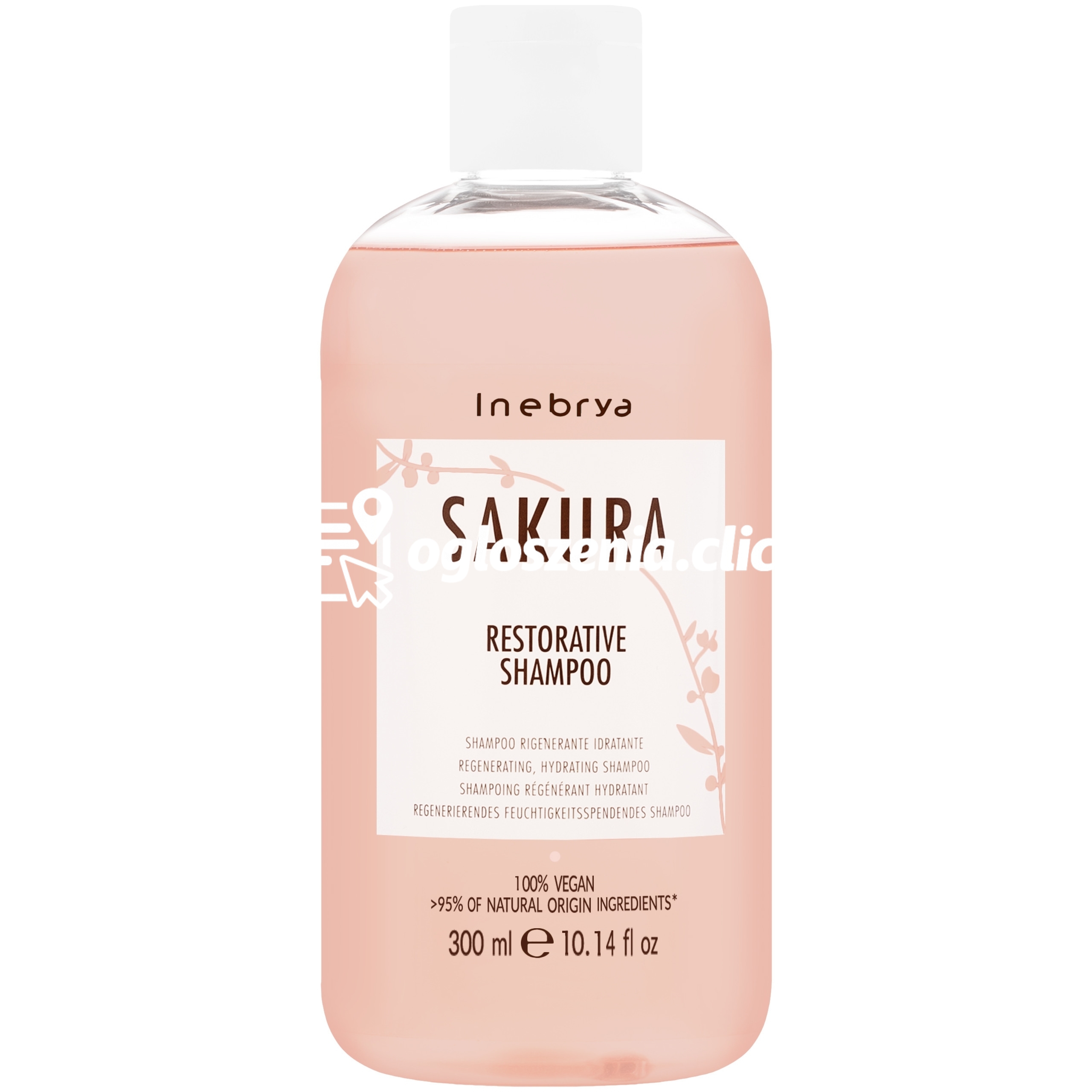 Zdjęcie produktu Inebrya Sakura Restorative - szampon regenerujaco-nawilzajacy, 300ml