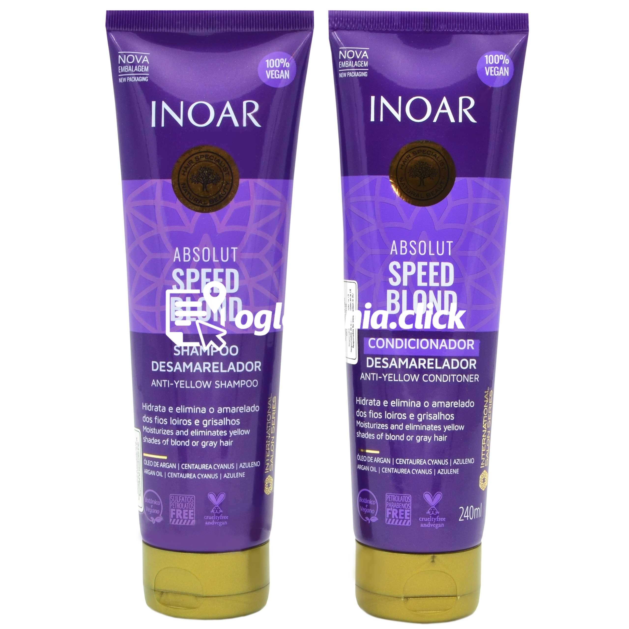 Zdjęcie produktu Inoar Absolut Speed Blond Duo Pack do wlosów blond oraz siwych 250ml