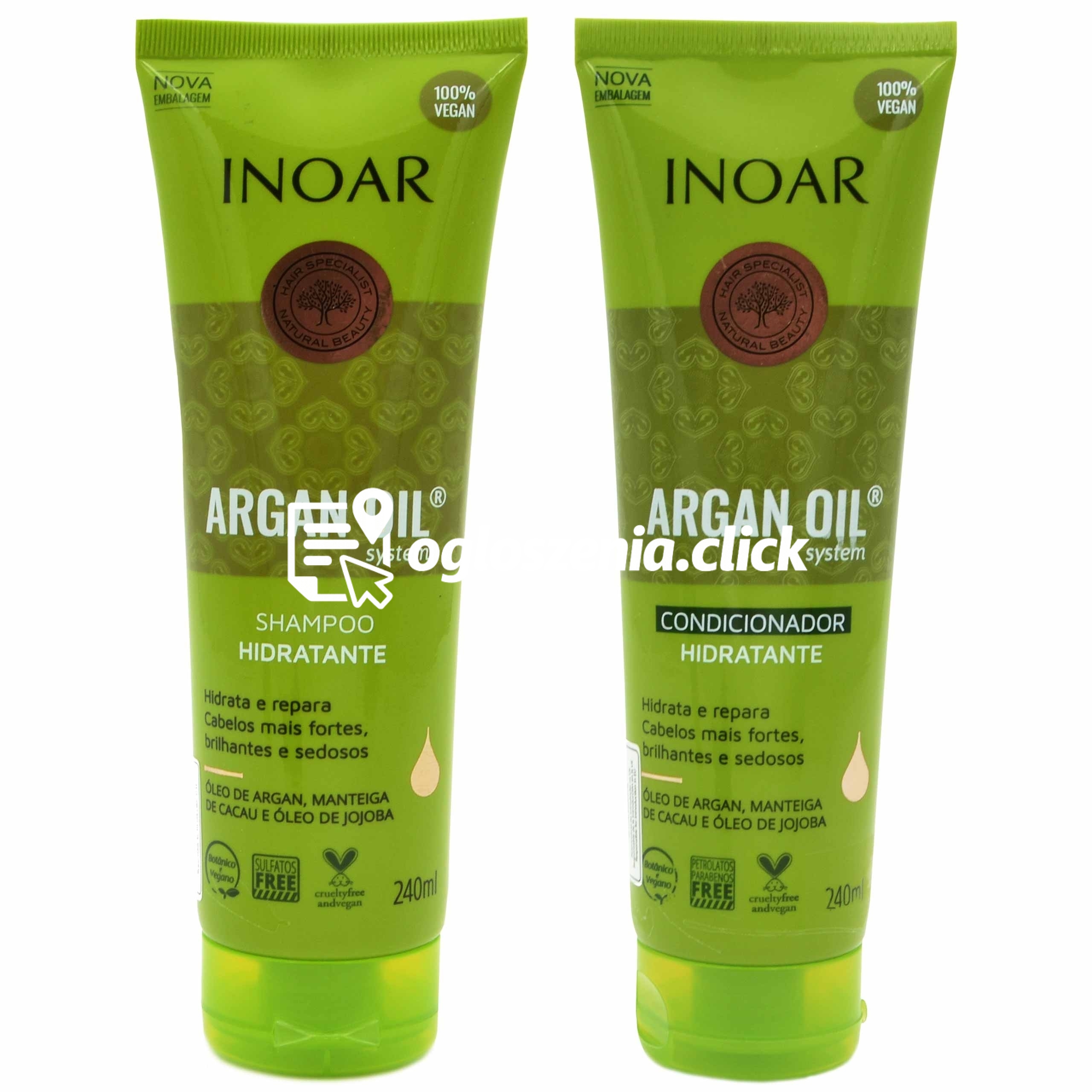 Zdjęcie produktu Inoar Argan Oil Duo Pack pielegnacja wlosów bez siarczanów 2x250ml