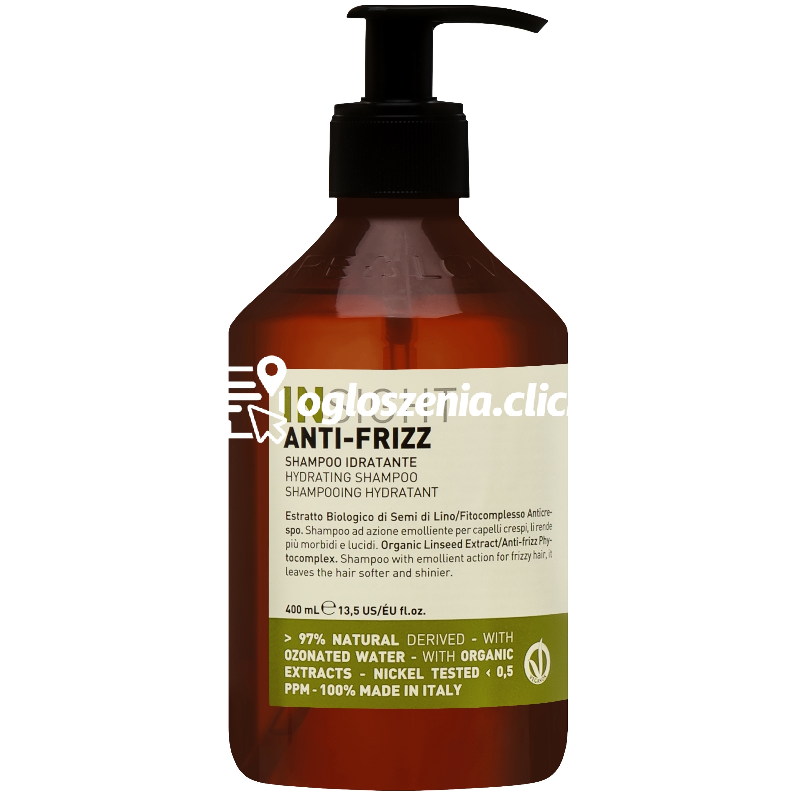 Zdjęcie produktu Insight Anti Frizz Shampoo - szampon zapobiegajacy puszeniu sie wlosów, 400ml