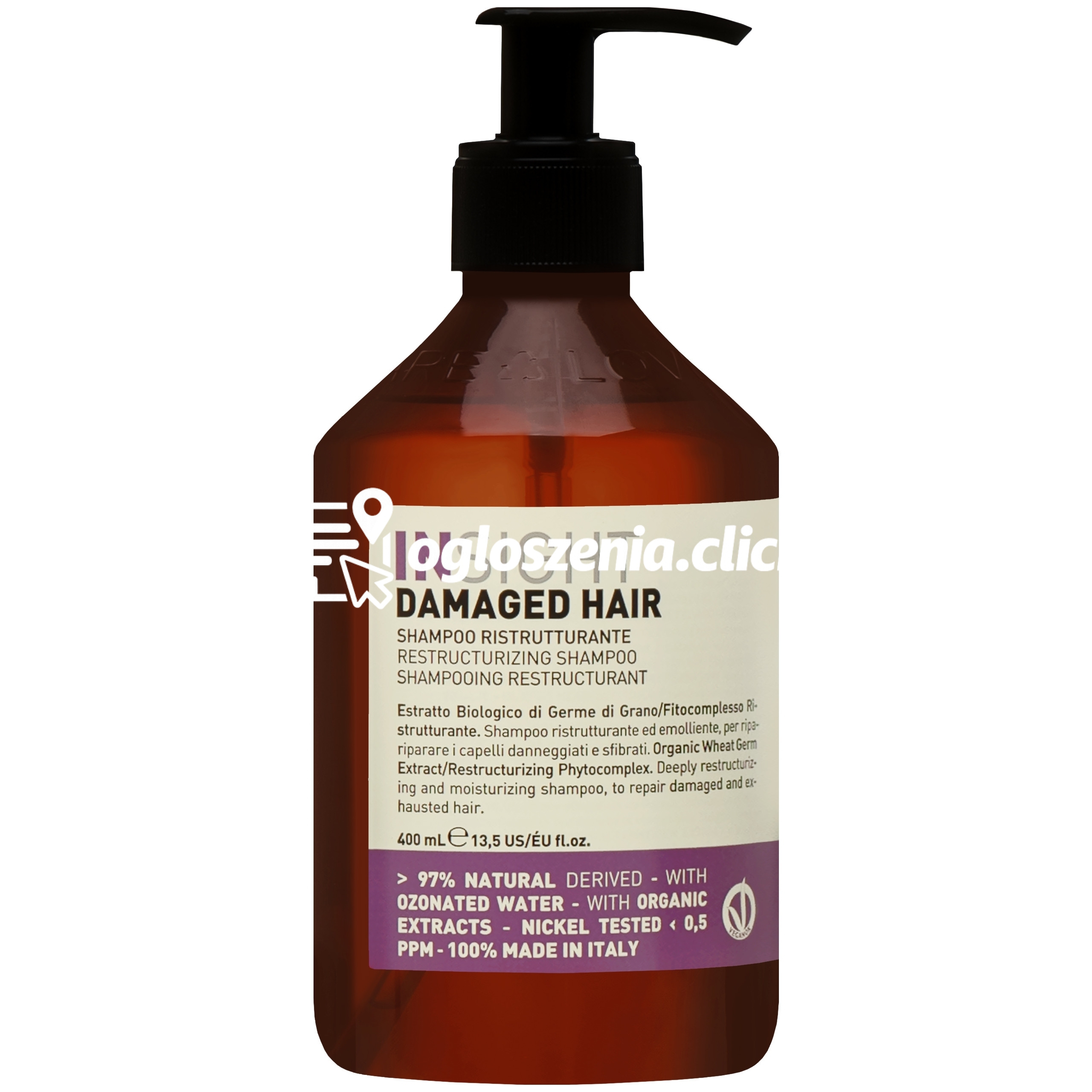Zdjęcie produktu Insight Damaged Hair Shampoo - szampon regenerujacy do zniszczonych wlosów, 400ml