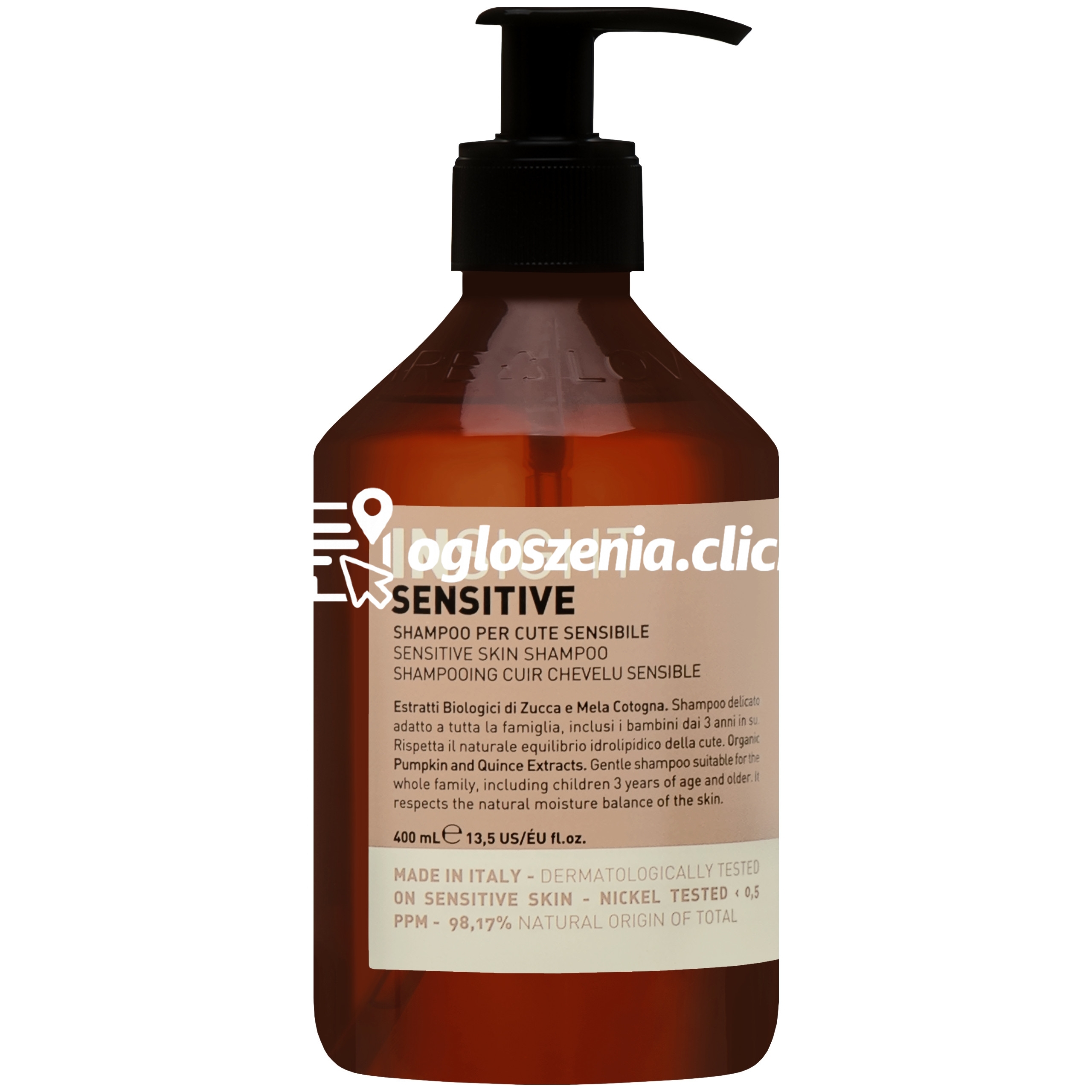 Zdjęcie produktu Insight Sensitive Shampoo - szampon do skóry glowy sklonnej do podraznien, 400ml