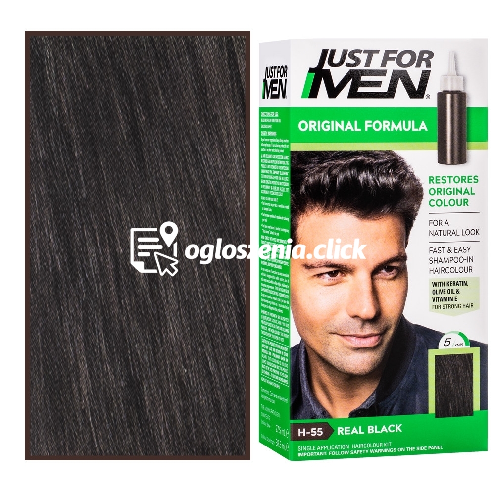 Zdjęcie produktu Just For Men - odsiwiacz do wlosów dla mezczyzn, 66 ml H55 | Czarny Naturalny