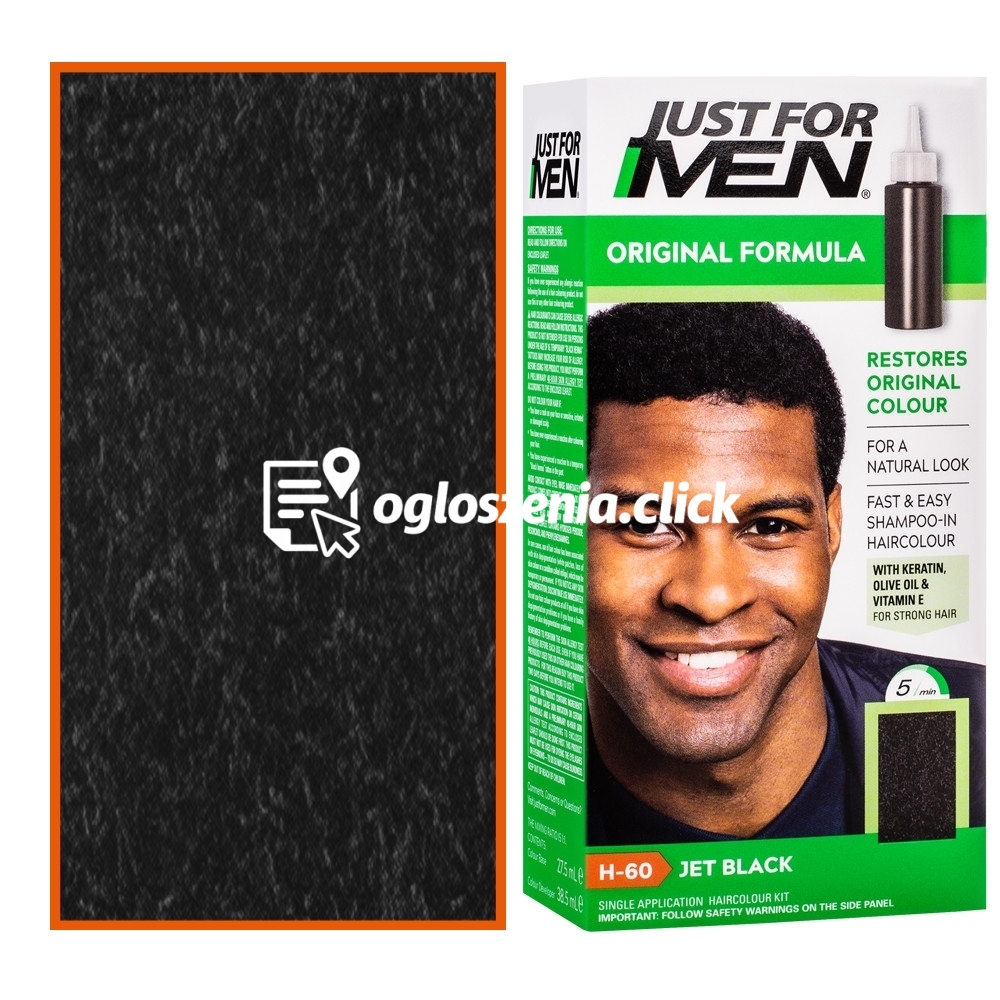 Zdjęcie produktu Just For Men - odsiwiacz do wlosów dla mezczyzn, 66 ml H60 | Kruczoczarny
