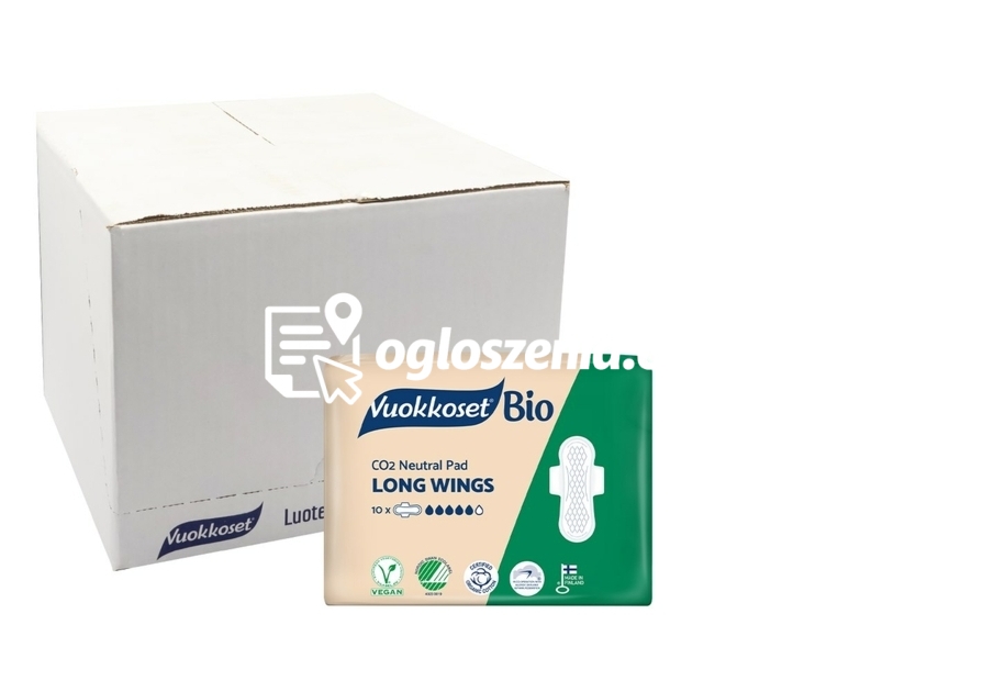 Zdjęcie produktu KARTON 120 dluzszych podpasek ze skrzydelkami BIO LONG WINGS (12 op. po 10 szt.)