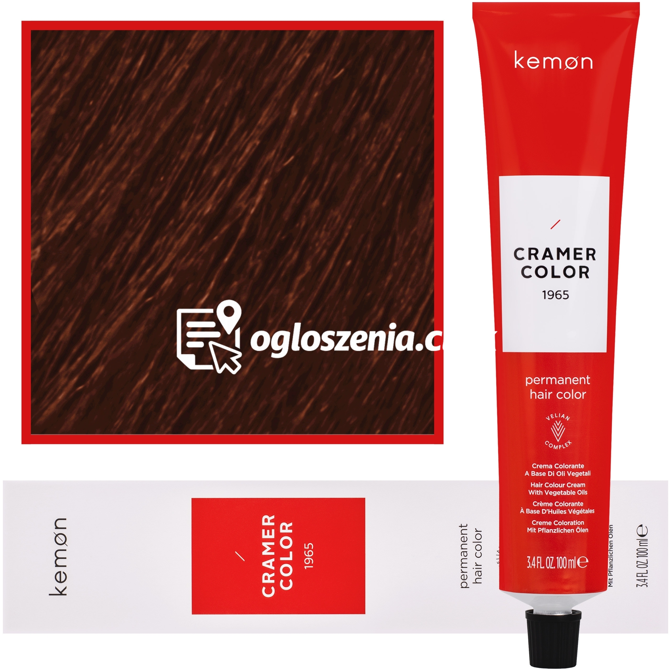 Zdjęcie produktu Kemon Cramer Color - kremowa farba do wlosów z olejem kokosowym, 100ml 7,43 | Miedziany Zloty Blond