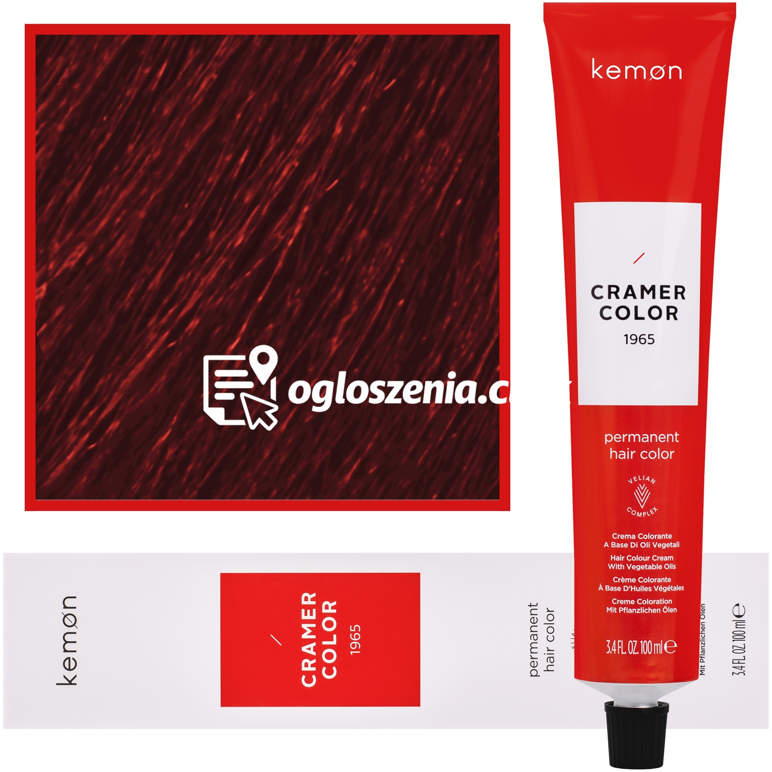 Zdjęcie produktu Kemon Cramer Color - kremowa farba do wlosów z olejem kokosowym, 100ml 7,5 | Czerwony Blond