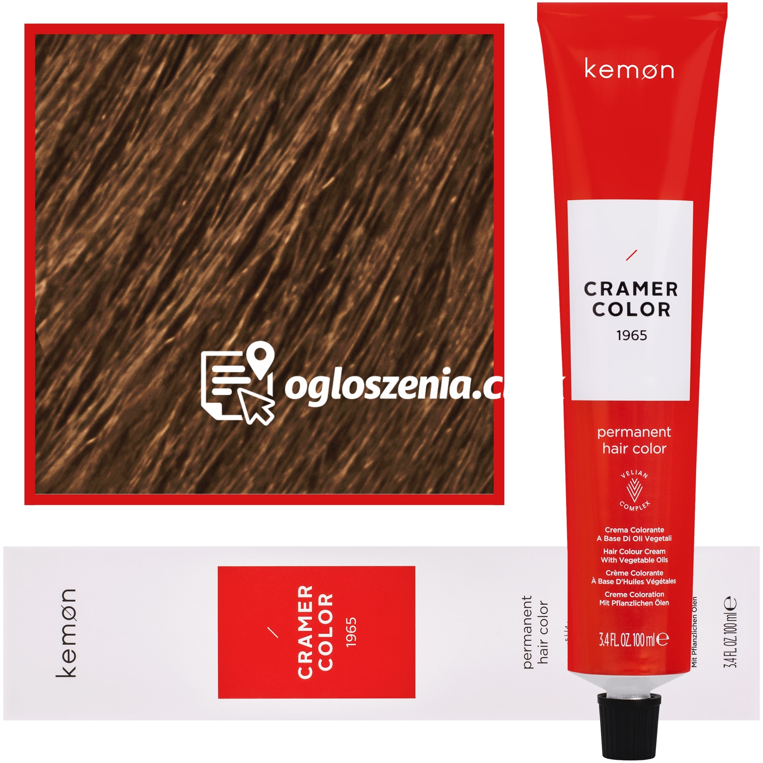 Zdjęcie produktu Kemon Cramer Color - kremowa farba do wlosów z olejem kokosowym, 100ml 8,0 | Jasny Sródziemnomorski