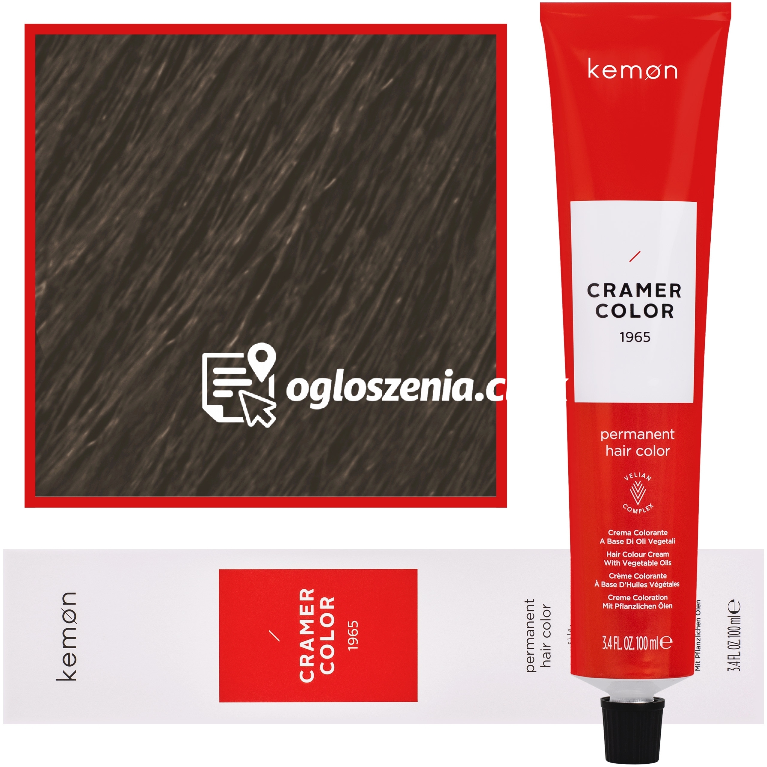 Zdjęcie produktu Kemon Cramer Color - kremowa farba do wlosów z olejem kokosowym, 100ml 8,1 | Jasny Popielaty Blond