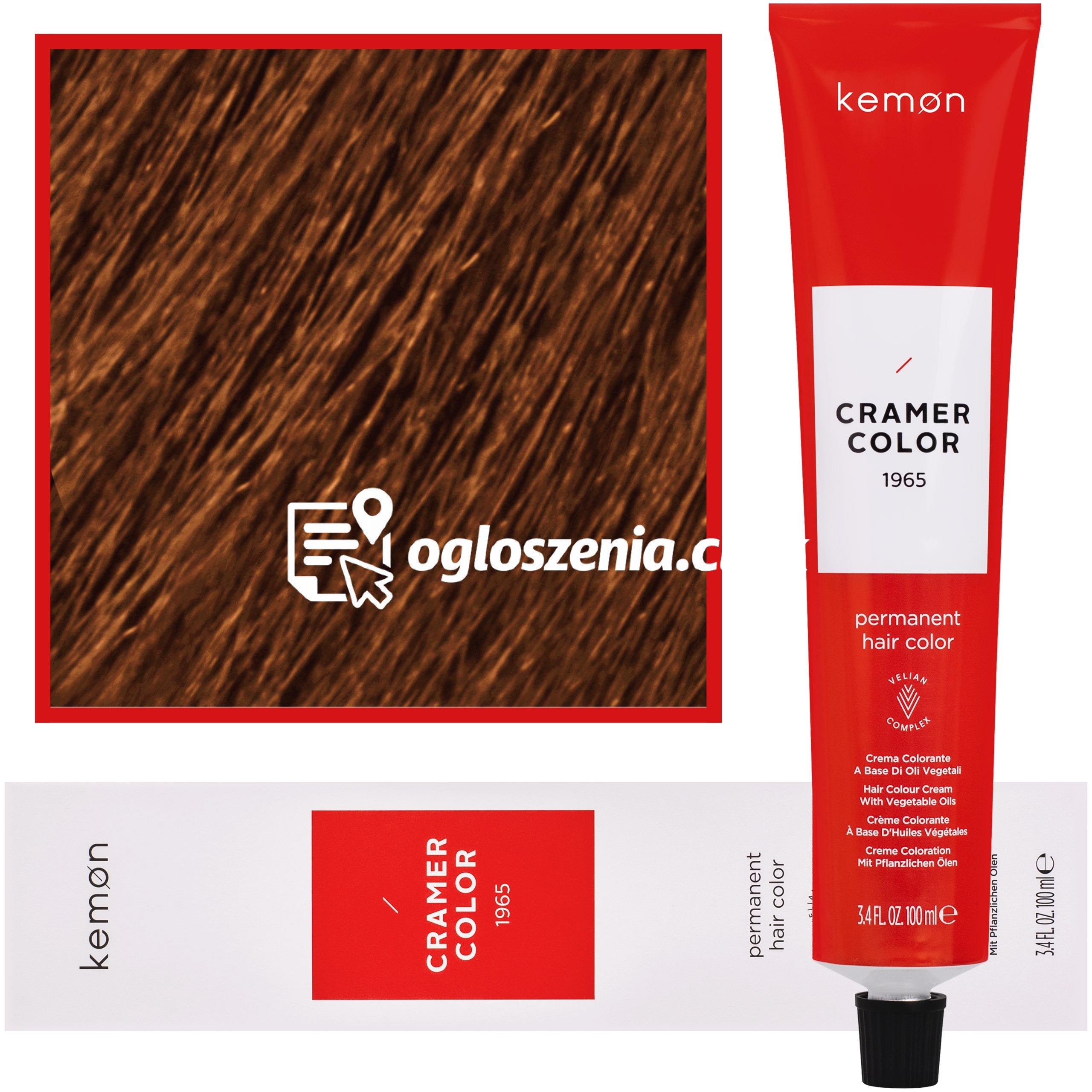 Zdjęcie produktu Kemon Cramer Color - kremowa farba do wlosów z olejem kokosowym, 100ml 8,24 | Jasny Bezowy Miedziany Blond