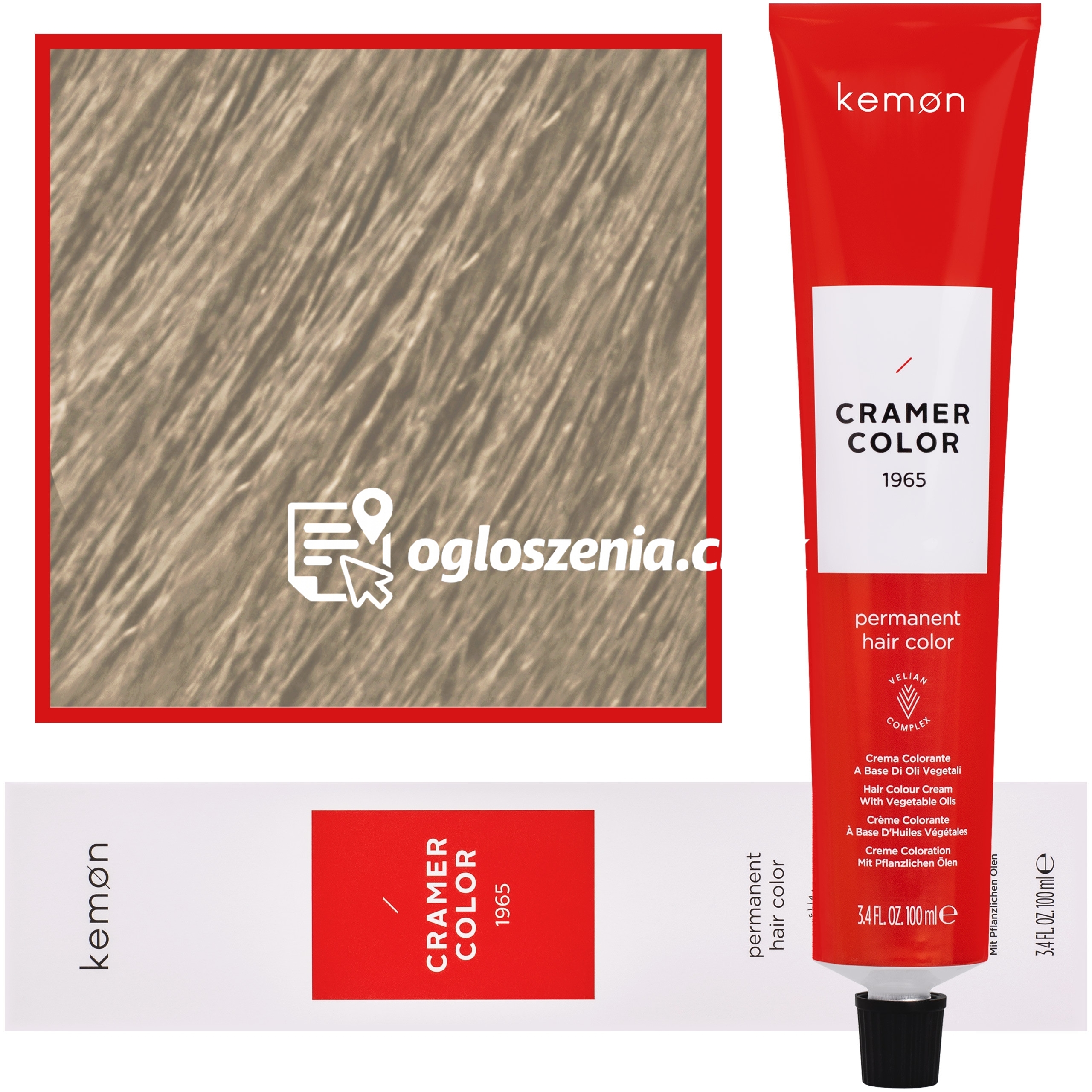 Zdjęcie produktu Kemon Cramer Color - kremowa farba do wlosów z olejem kokosowym, 100ml 9,78 | Bardzo Jasny Fioletowy