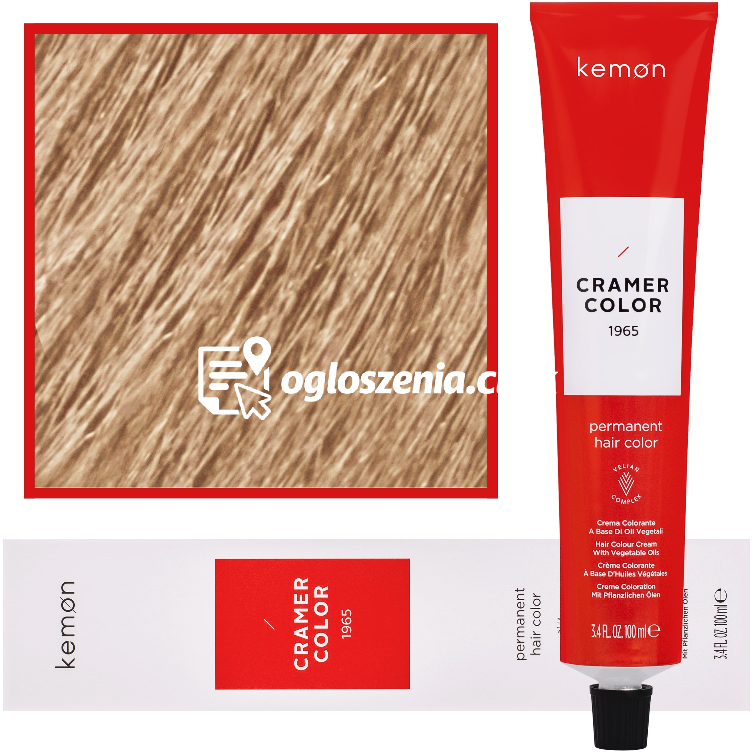 Zdjęcie produktu Kemon Cramer Color - kremowa farba do wlosów z olejem kokosowym, 100ml 10 | Naturalny Platynowy