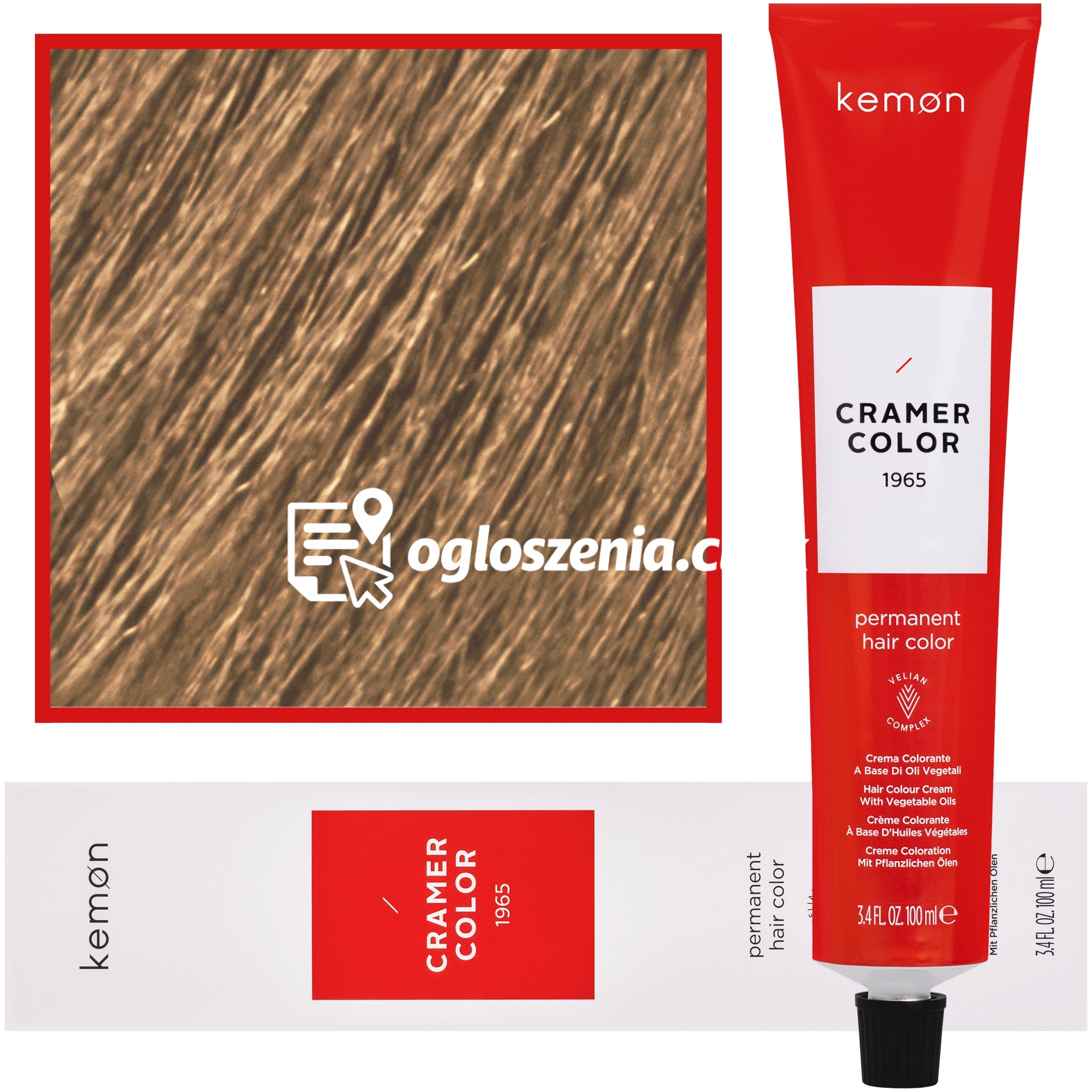 Zdjęcie produktu Kemon Cramer Color - kremowa farba do wlosów z olejem kokosowym, 100ml 10,3 | Zloty Platynowy