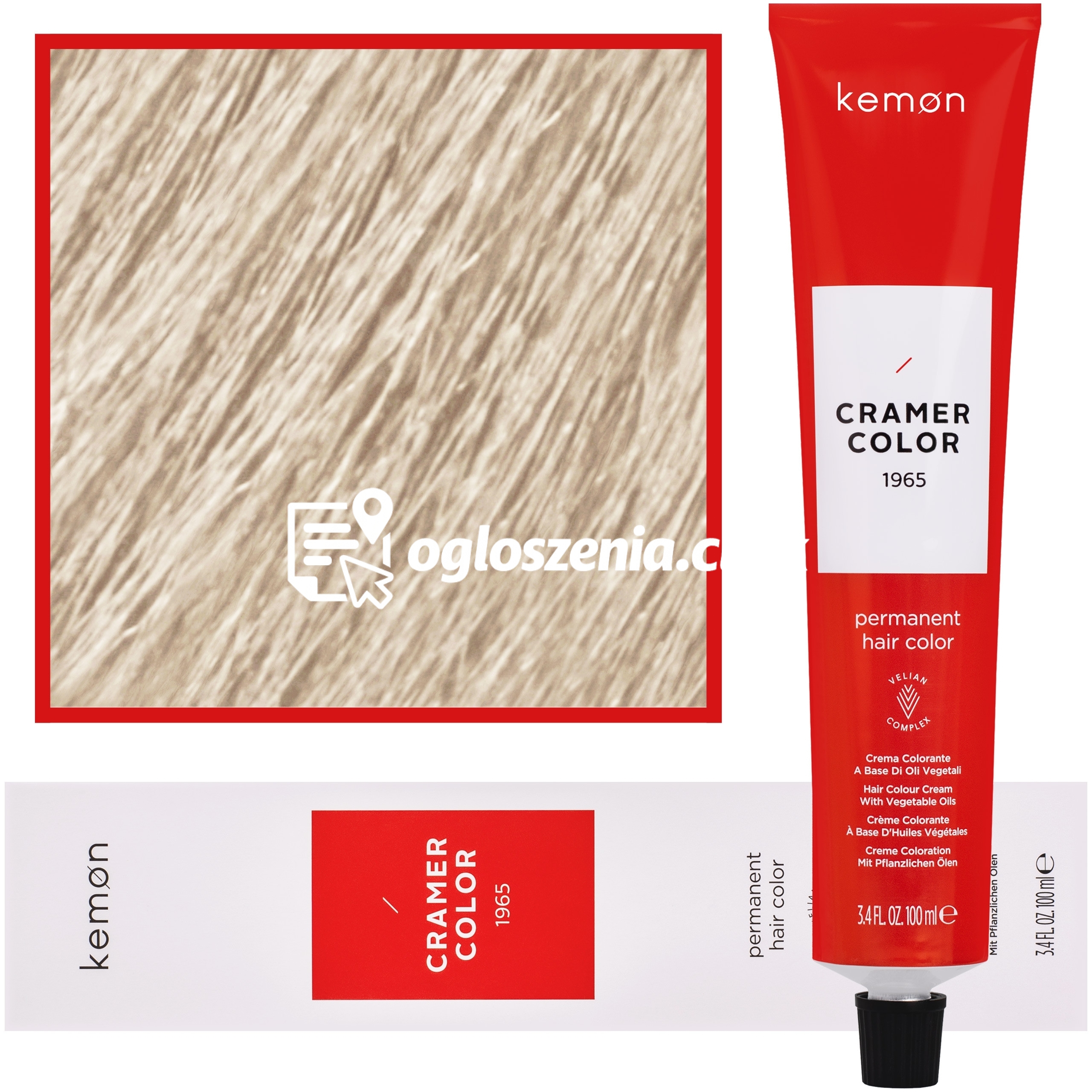 Zdjęcie produktu Kemon Cramer Color - kremowa farba do wlosów z olejem kokosowym, 100ml 10,78 | Fioletowy Perlowy Platynowy