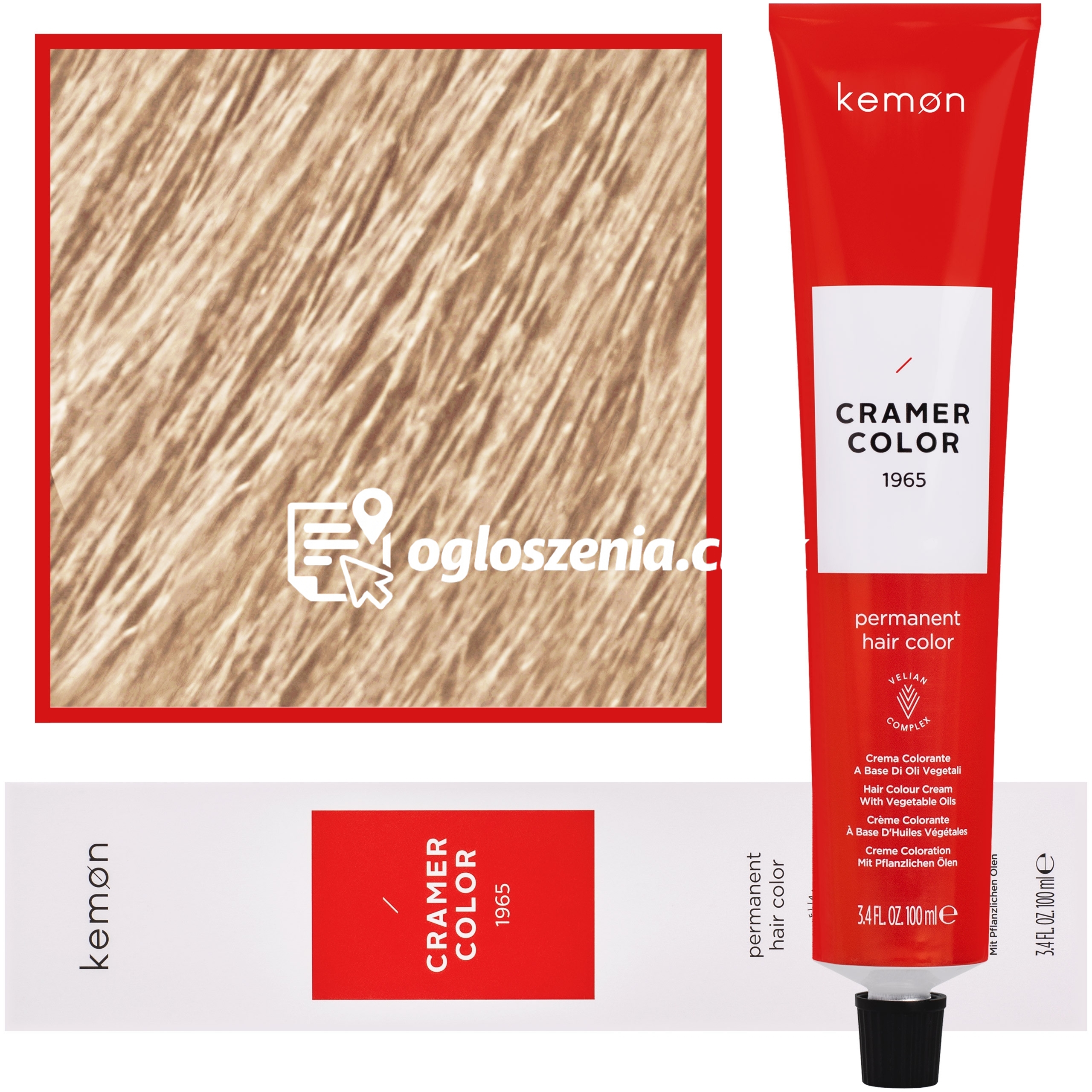 Zdjęcie produktu Kemon Cramer Color - kremowa farba do wlosów z olejem kokosowym, 100ml 101 | Popielaty Super-Rozjasniacz