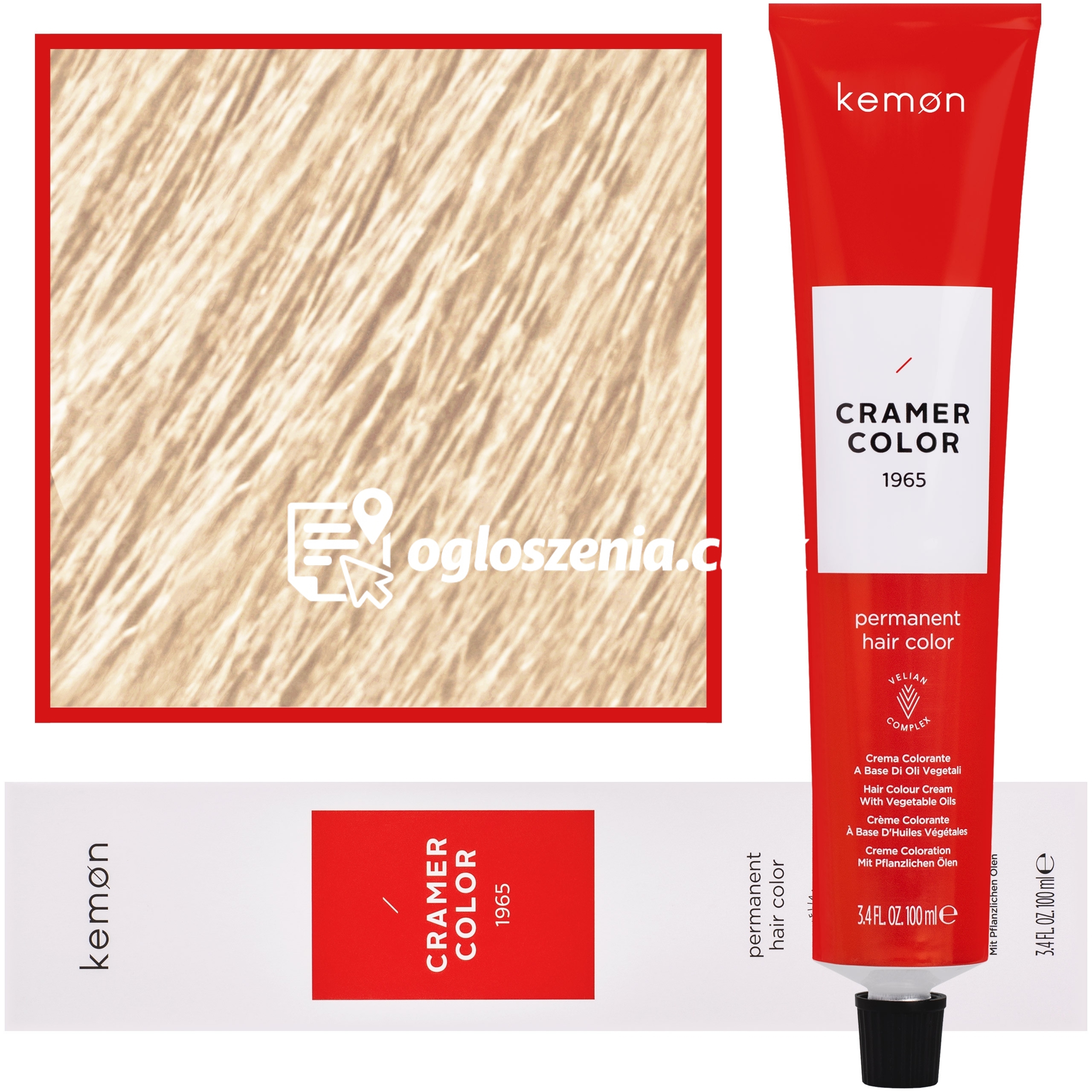 Zdjęcie produktu Kemon Cramer Color - kremowa farba do wlosów z olejem kokosowym, 100ml 1000 | Naturalny Ultra-Rozjasniacz