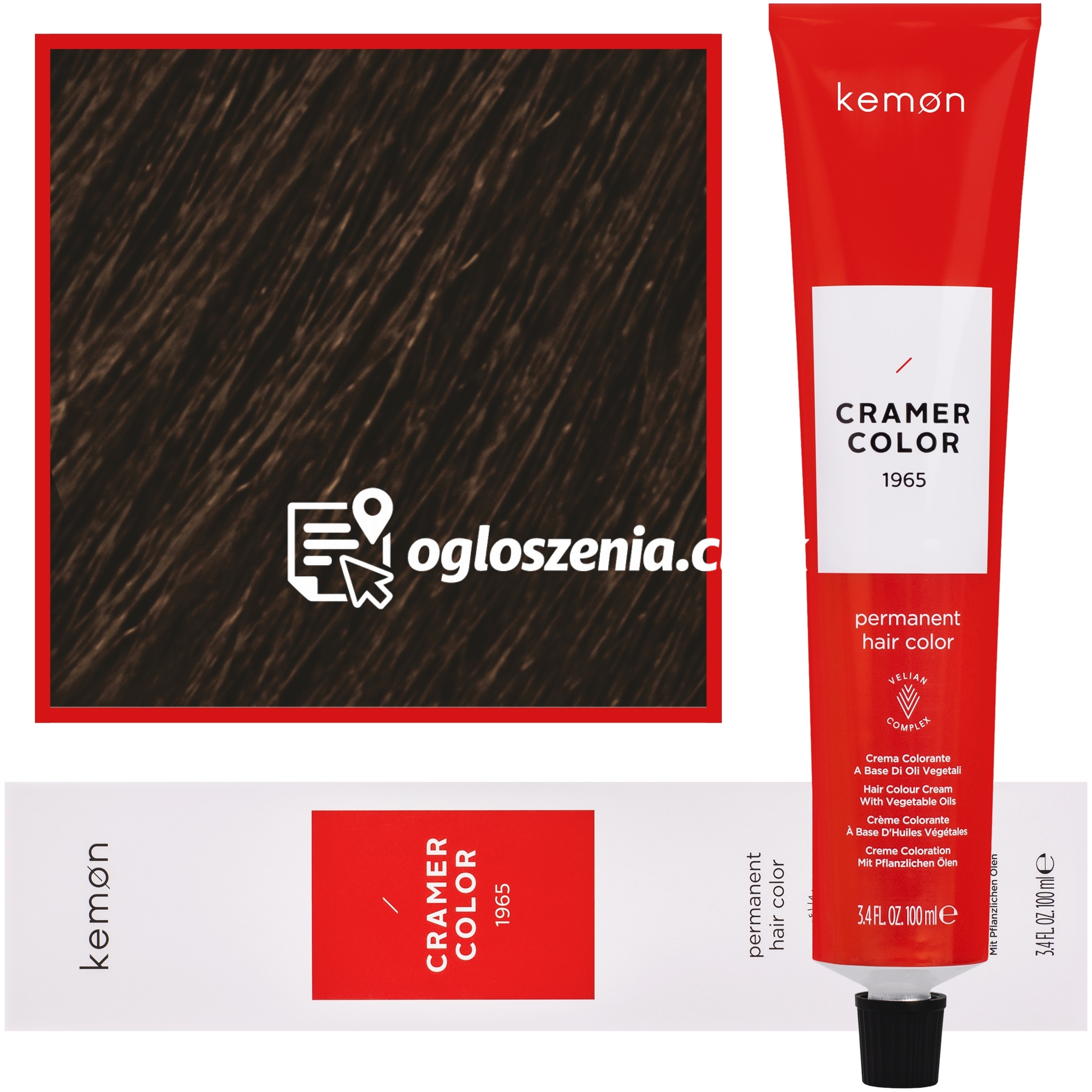 Zdjęcie produktu Kemon Cramer Color - kremowa farba do wlosów z olejem kokosowym, 100ml 7,08 | Nordycki Naturalny Blond