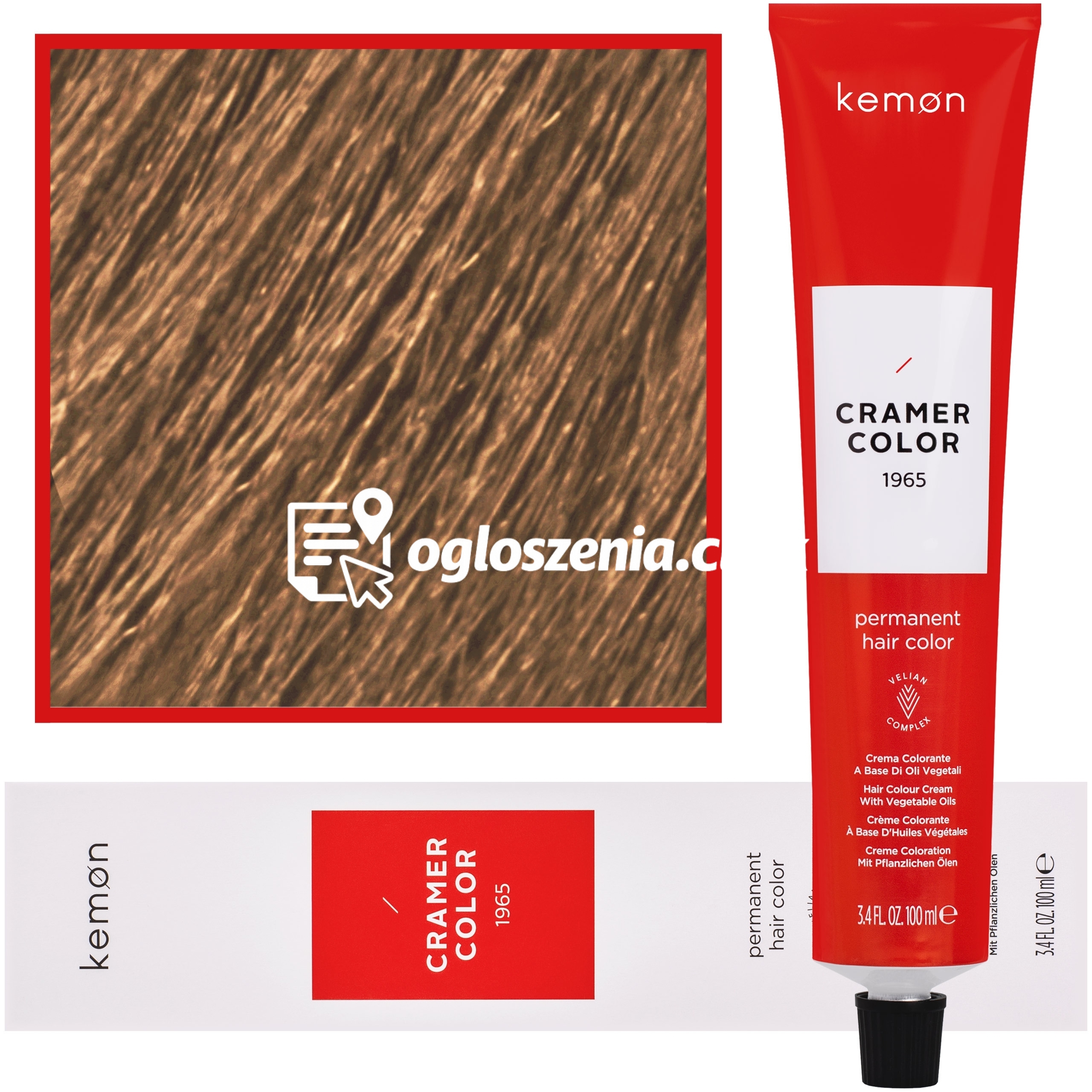 Zdjęcie produktu Kemon Cramer Color - kremowa farba do wlosów z olejem kokosowym, 100ml 9,3 | Bardzo Jasny Zloty Blond