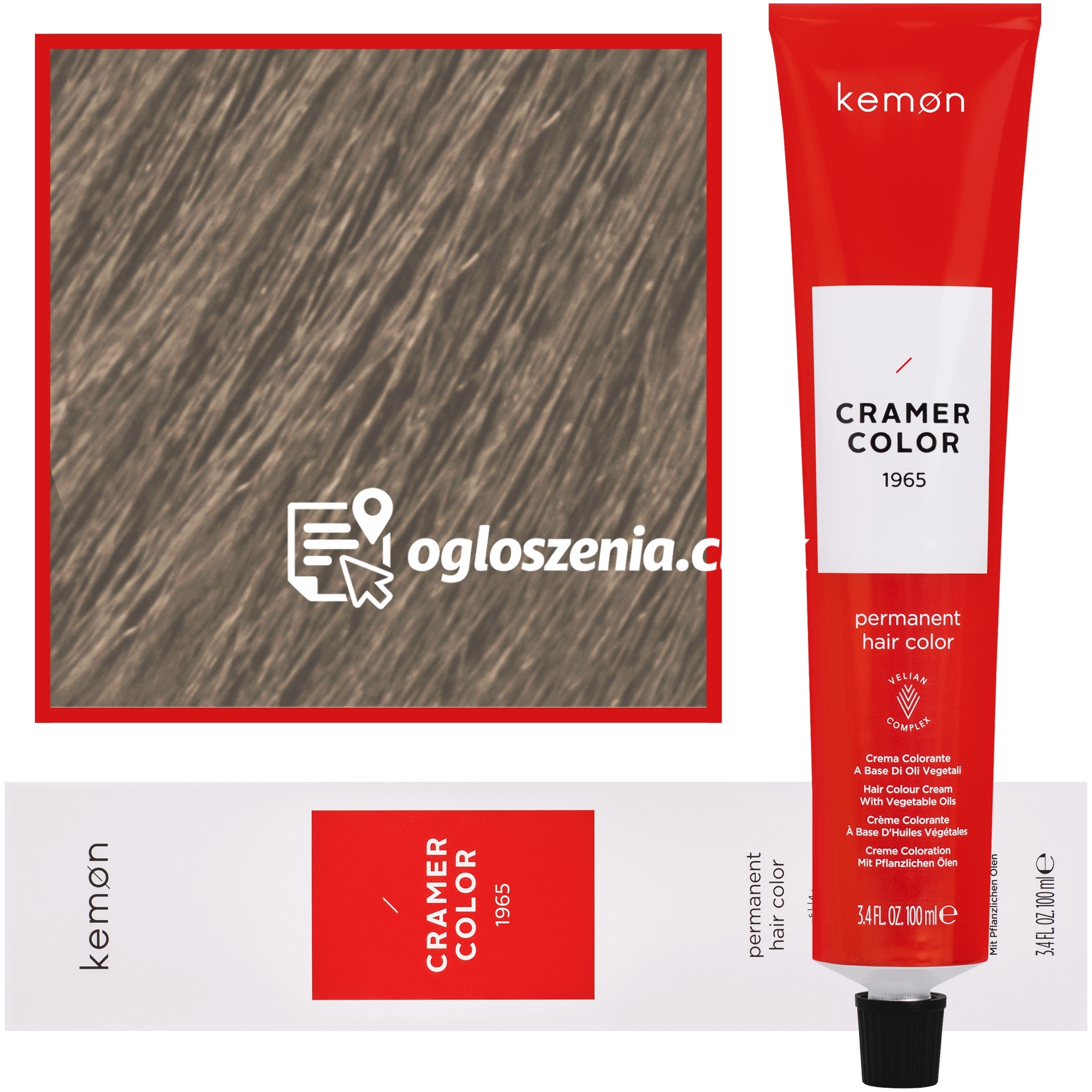 Zdjęcie produktu Kemon Cramer Color - kremowa farba do wlosów z olejem kokosowym, 100ml 8,78 | Jasny Fioletowy Perlowy Blond