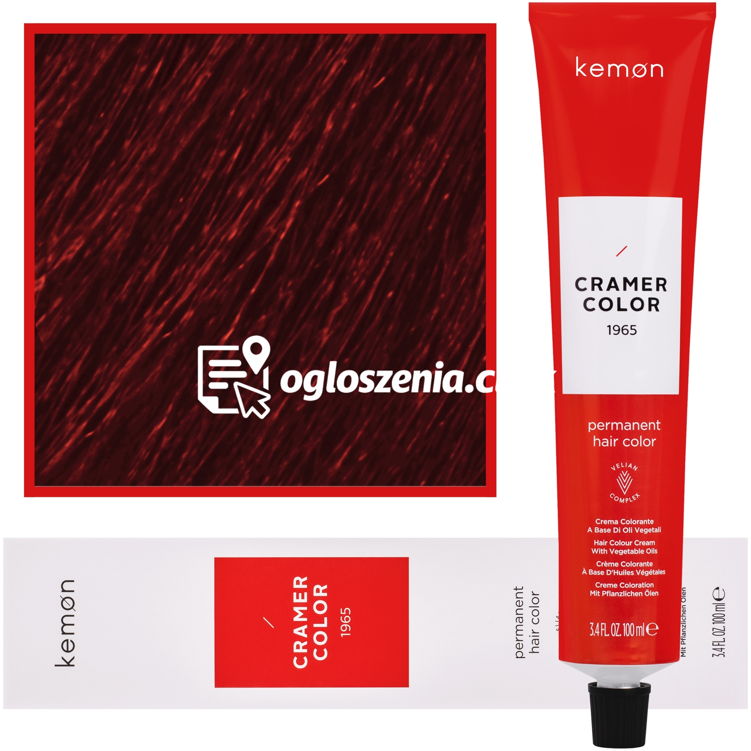 Zdjęcie produktu Kemon Cramer Color - kremowa farba do wlosów z olejem kokosowym, 100ml 7,55 | Gleboki Czerwony Blond