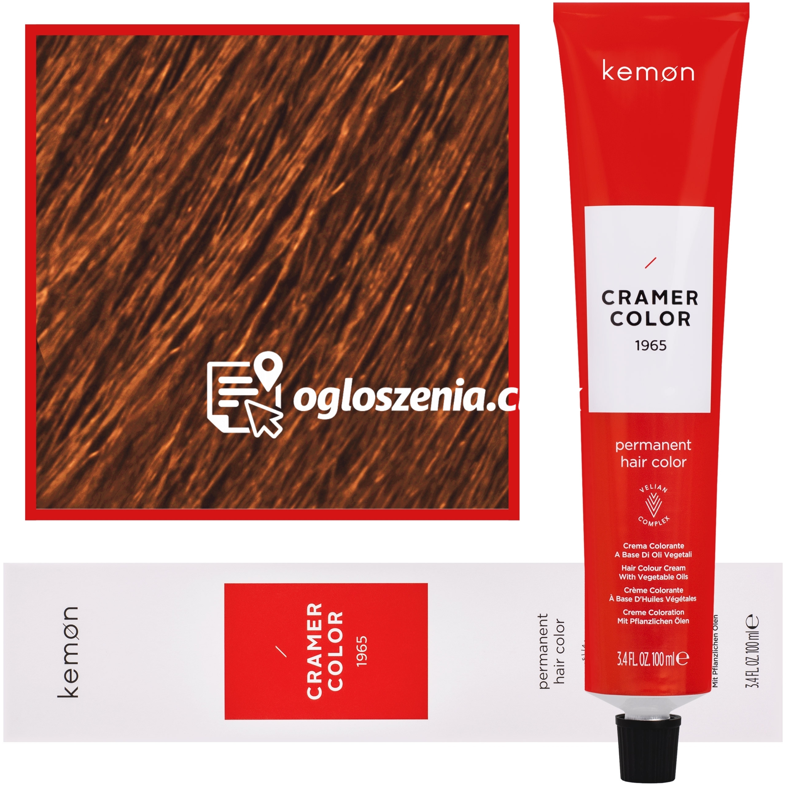 Zdjęcie produktu Kemon Cramer Color - kremowa farba do wlosów z olejem kokosowym, 100ml 8,34 | Jasny Zloty Miedziany Blond