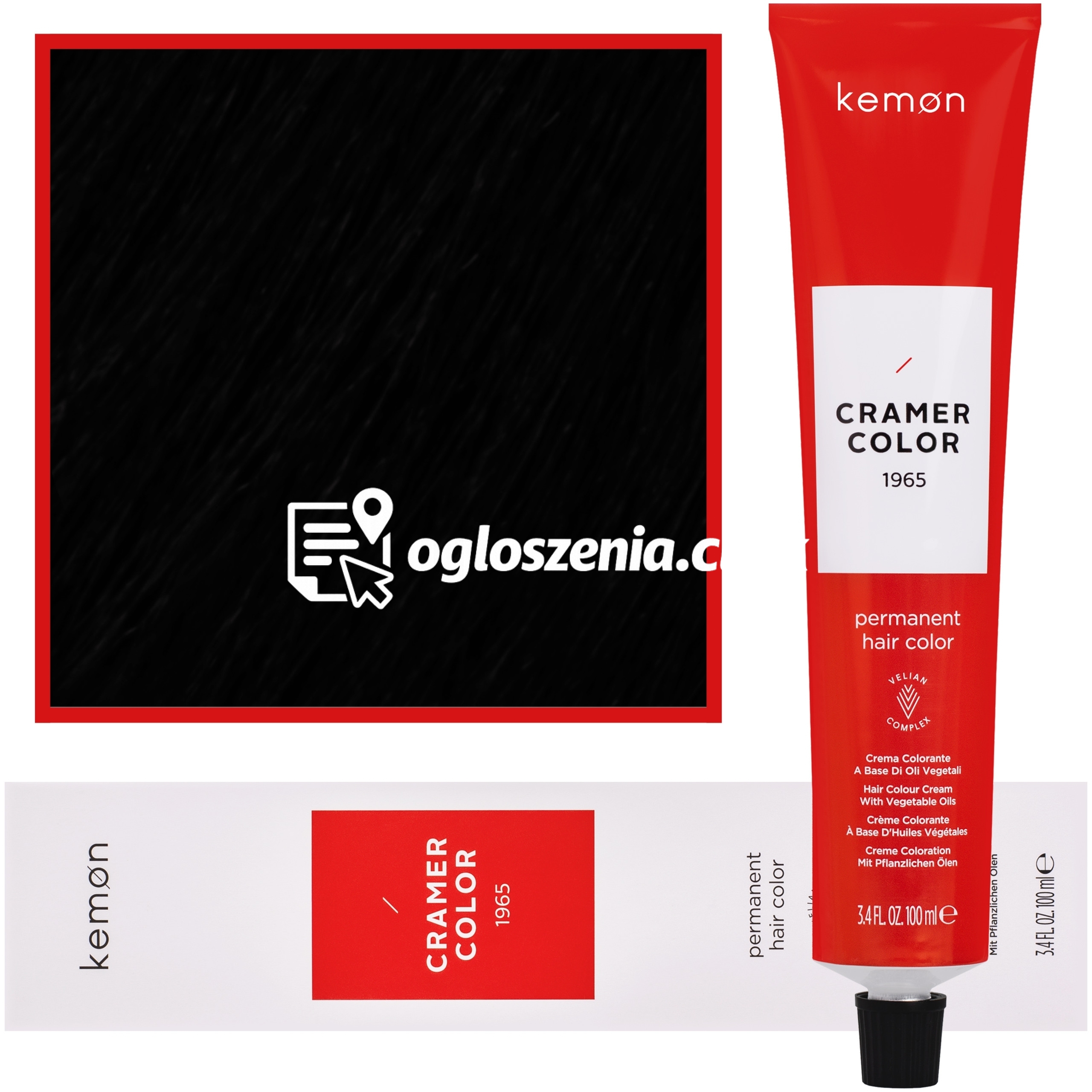 Zdjęcie produktu Kemon Cramer Color - kremowa farba do wlosów z olejem kokosowym, 100ml Cl,13 | Korektor Anti-Red