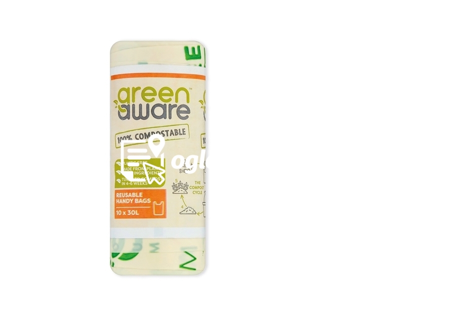 Zdjęcie produktu Kompostowalne reklamówki wielokrotnego uzytku 21 L, 10 szt