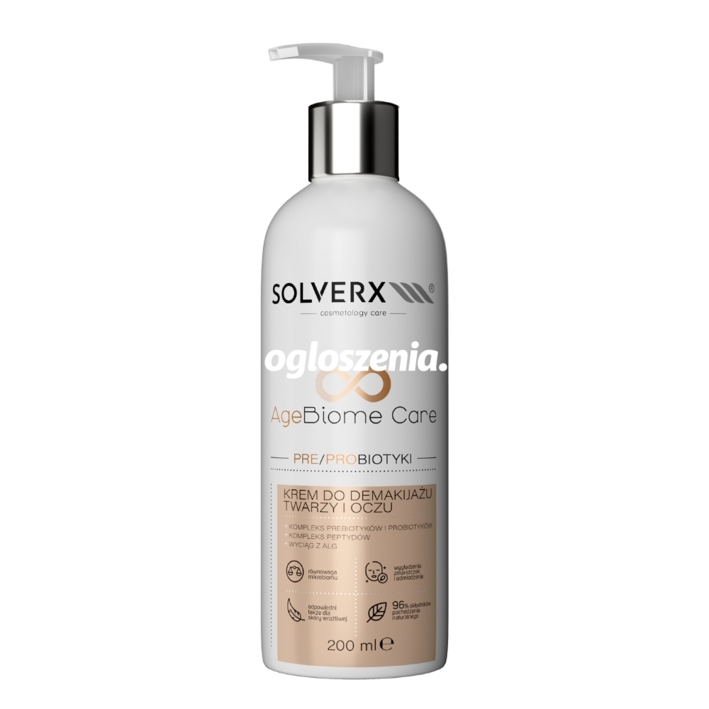 Zdjęcie produktu Krem do demakijazu twarzy i oczu - Solverx - AgeBiome Care - 200 ml