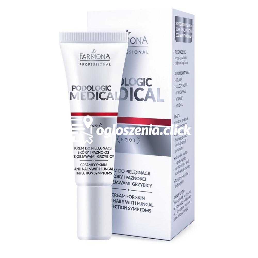 Zdjęcie produktu Krem do pielegnacji skóry i paznokci z objawami grzybicy - Farmona Podologic Medical - 15 ml