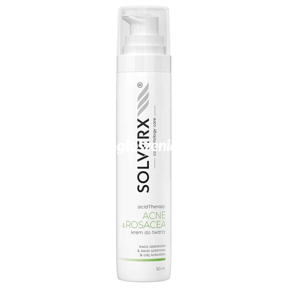 Zdjęcie produktu Krem do twarzy z kwasami - SOLVERX Acid Therapy - ACNE & ROSACEA - tradzik pospolity i rózowaty - 50 ml