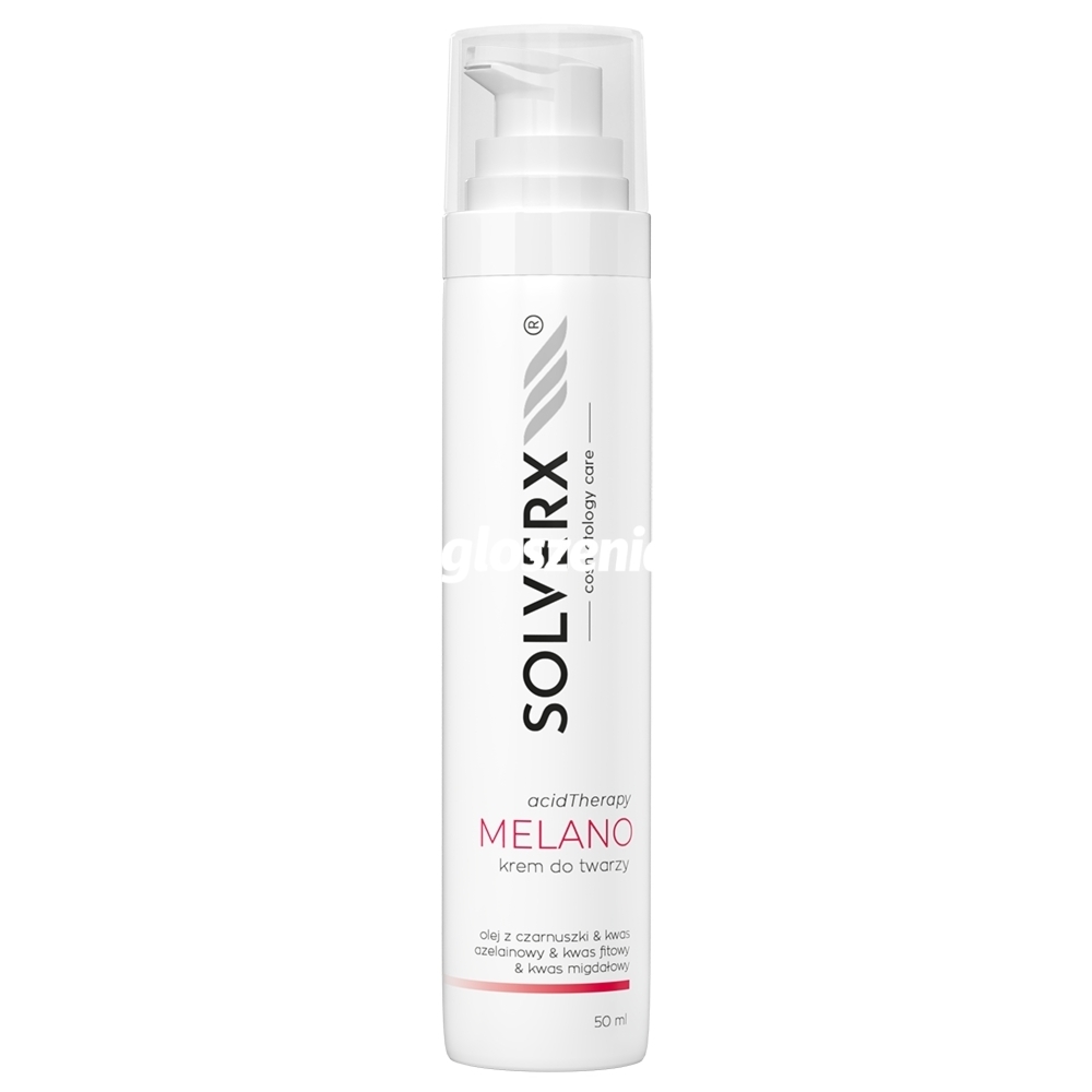 Zdjęcie produktu Krem do twarzy z kwasami - SOLVERX Acid Therapy - MELANO - na przebarwienia - 50 ml