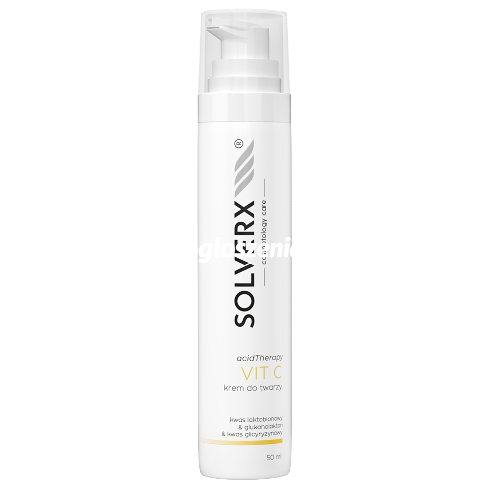 Zdjęcie produktu Krem do twarzy z kwasami - SOLVERX Acid Therapy - VIT C - skóra wrazliwa i matowa - 50 ml