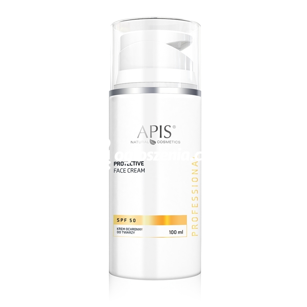 Zdjęcie produktu Krem ochronny do twarzy SPF 50 filtry UVA UVB - Apis Protective Face Cream - 100 ml