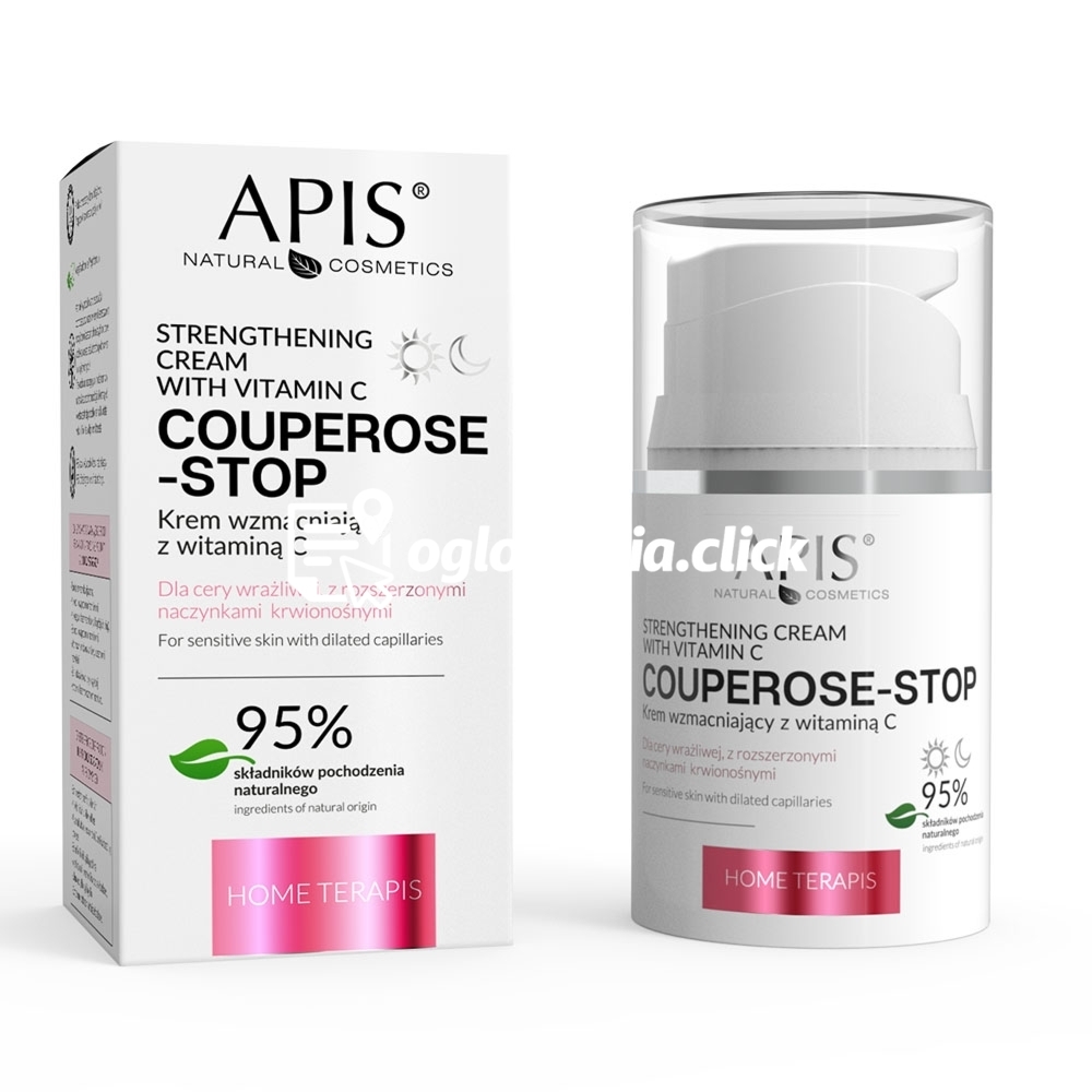 Zdjęcie produktu Krem wzmacniajacy naczynka z witamina C - Apis Couperose-Stop Home Terapis - 50 ml