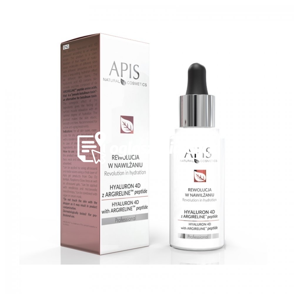 Zdjęcie produktu Kwas hialuronowy Apis Professional HYALURON 4D z ARGIRELINE peptide 30ml