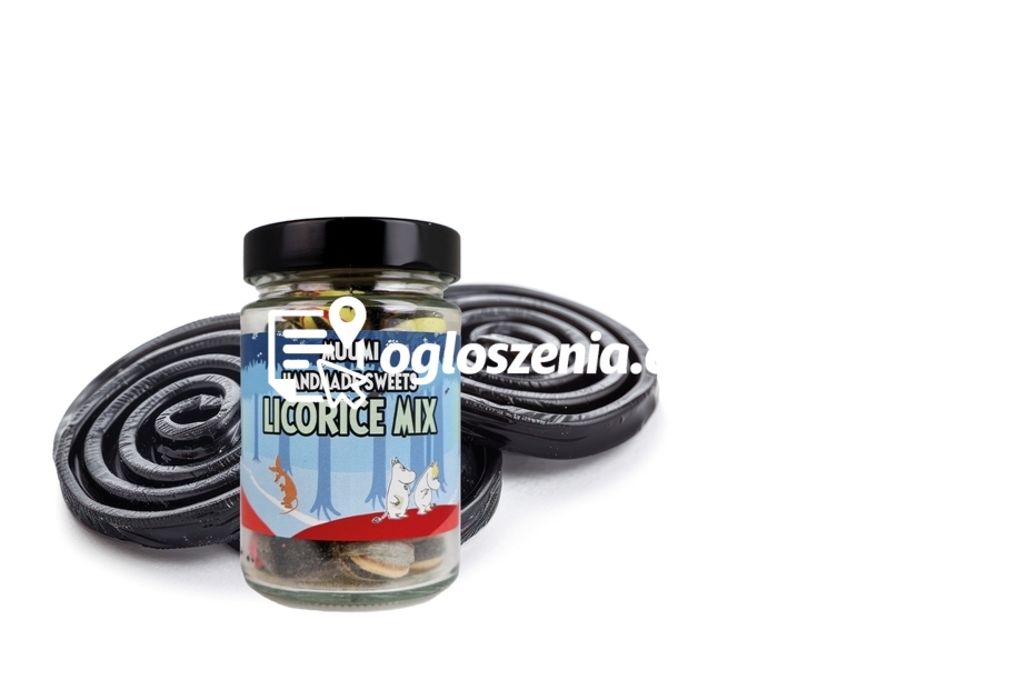 Zdjęcie produktu Landrynki z lukrecja w sloiku, 160g