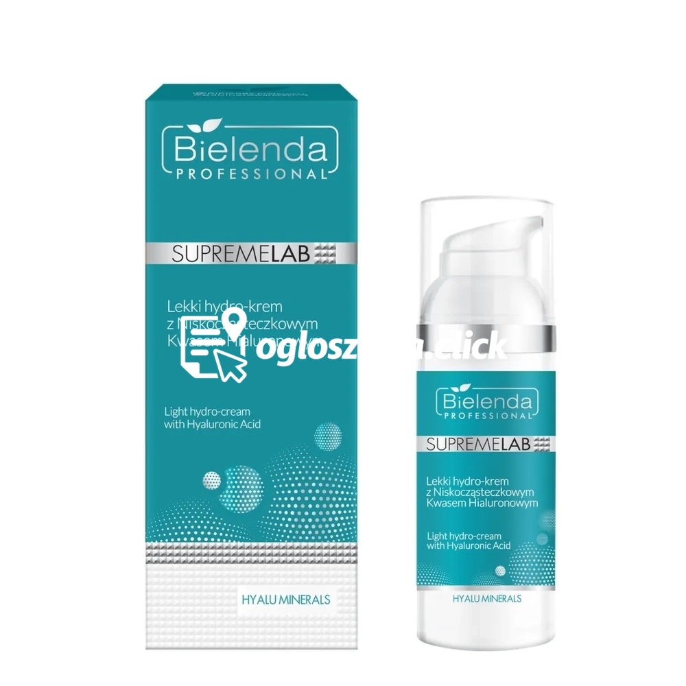 Zdjęcie produktu Lekki hydro-krem z niskoczasteczkowym Kwasem Hialuronowym - Bielenda Supremelab Hyalu Minerals - 50 ml