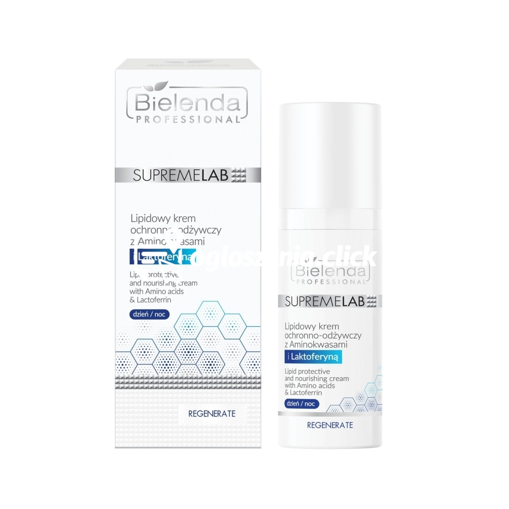 Zdjęcie produktu Lipidowy krem ochronno-odzywczy z Aminokwasami i Laktoferyna - Bielenda Supremelab Regenerate - 50 ml