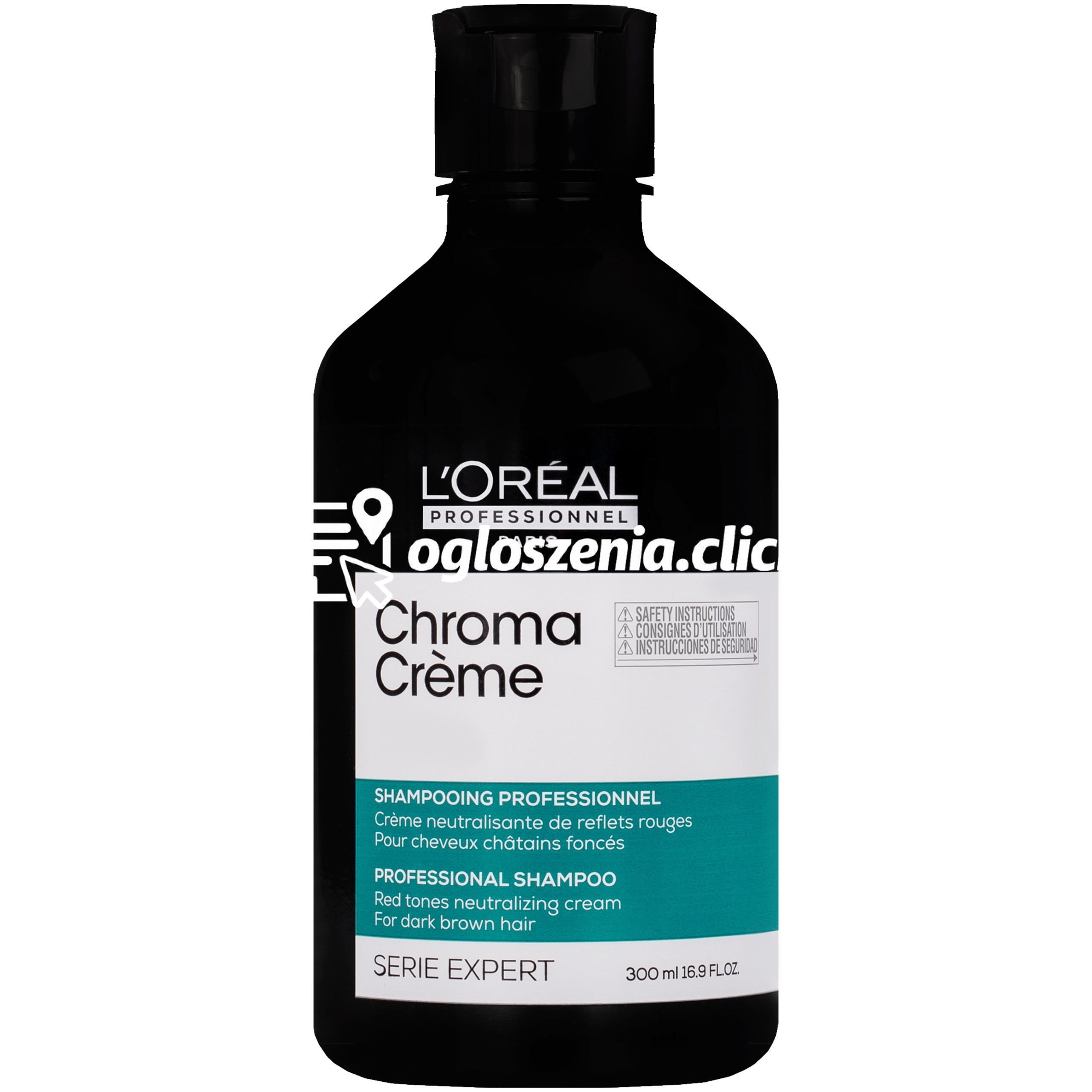 Zdjęcie produktu Loreal Chroma Creme Shampoo Green Dyes – szampon do wlosów ciemnobrazowych i czarnych, 300ml