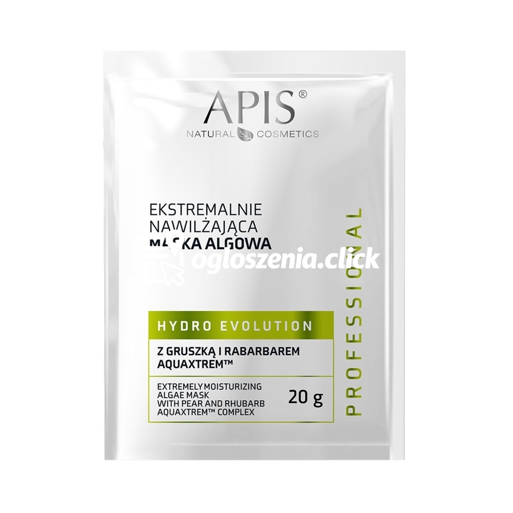 Zdjęcie produktu Maseczka algowa ekstremalnie nawilzajaca z gruszka i rabarbarem AQUAXTREM - Apis Hydro Evolution