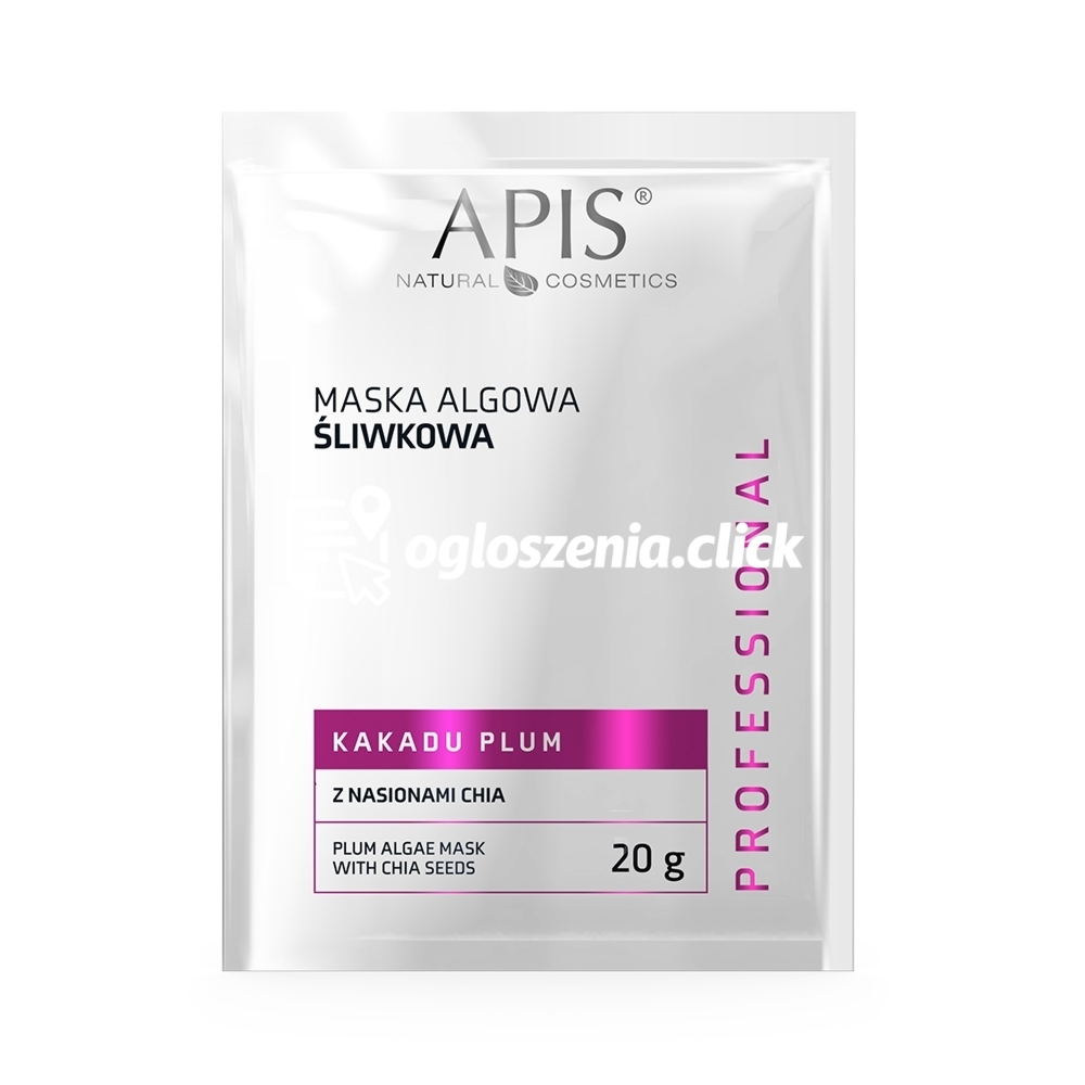 Zdjęcie produktu Maska algowa sliwkowa z nasionami chia Kakadu Plum Apis Professional SASZETKA 20 g