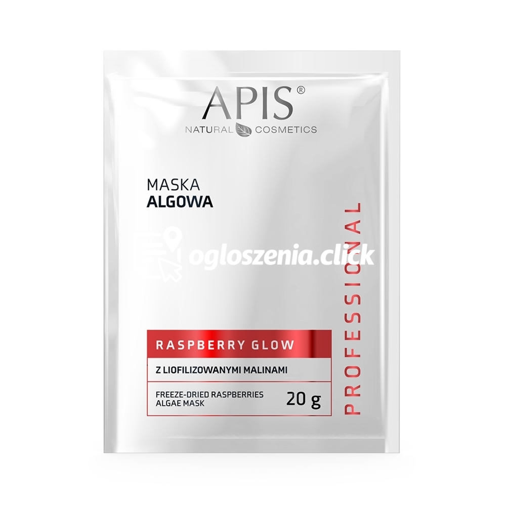 Zdjęcie produktu Maska algowa z liofilizowanymi malinami Apis Professional Raspberry Glow SASZETKA 20g