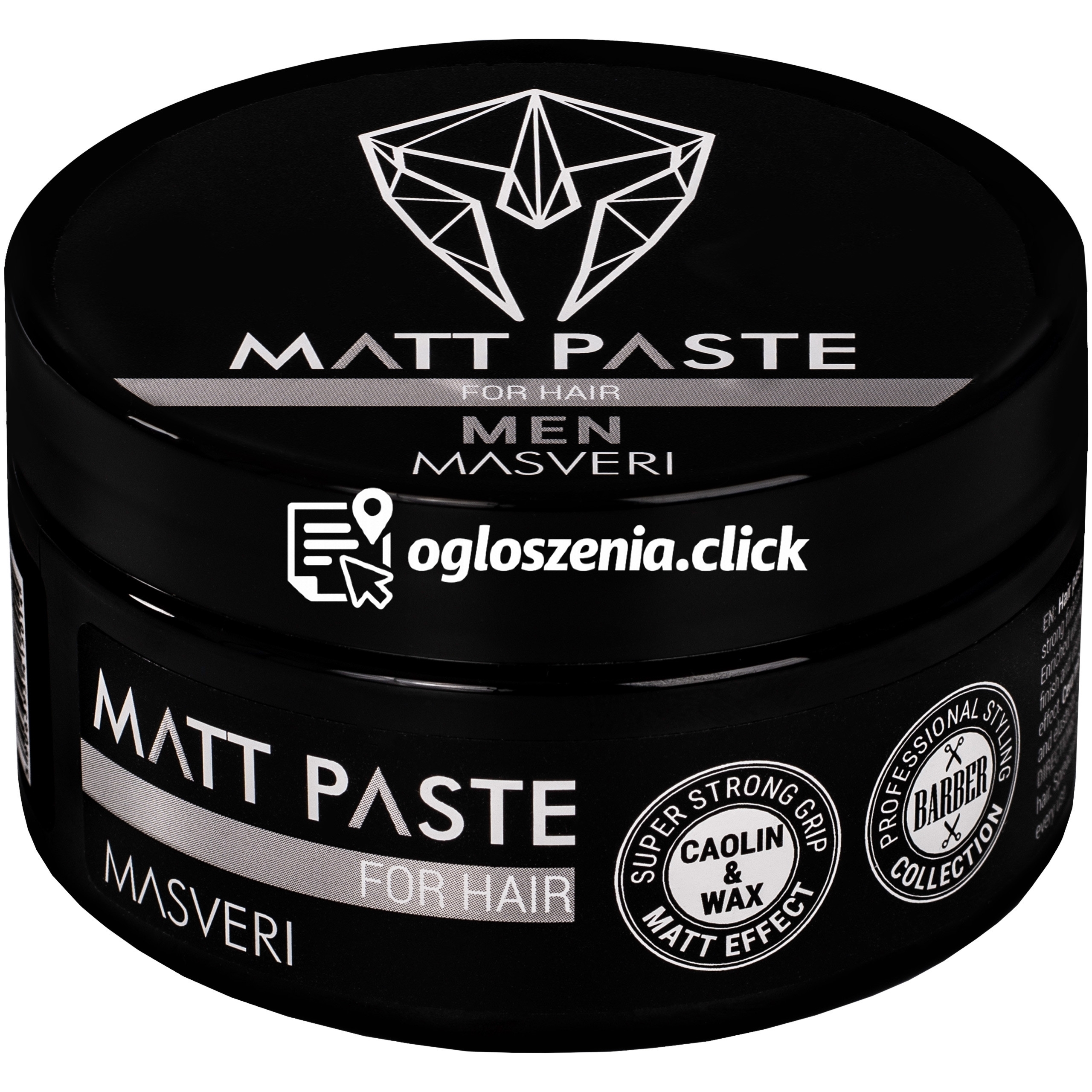 Zdjęcie produktu Masveri Matt Paste For Hair - mocna, matowa pasta do wlosów krótkich i srednich, 100ml